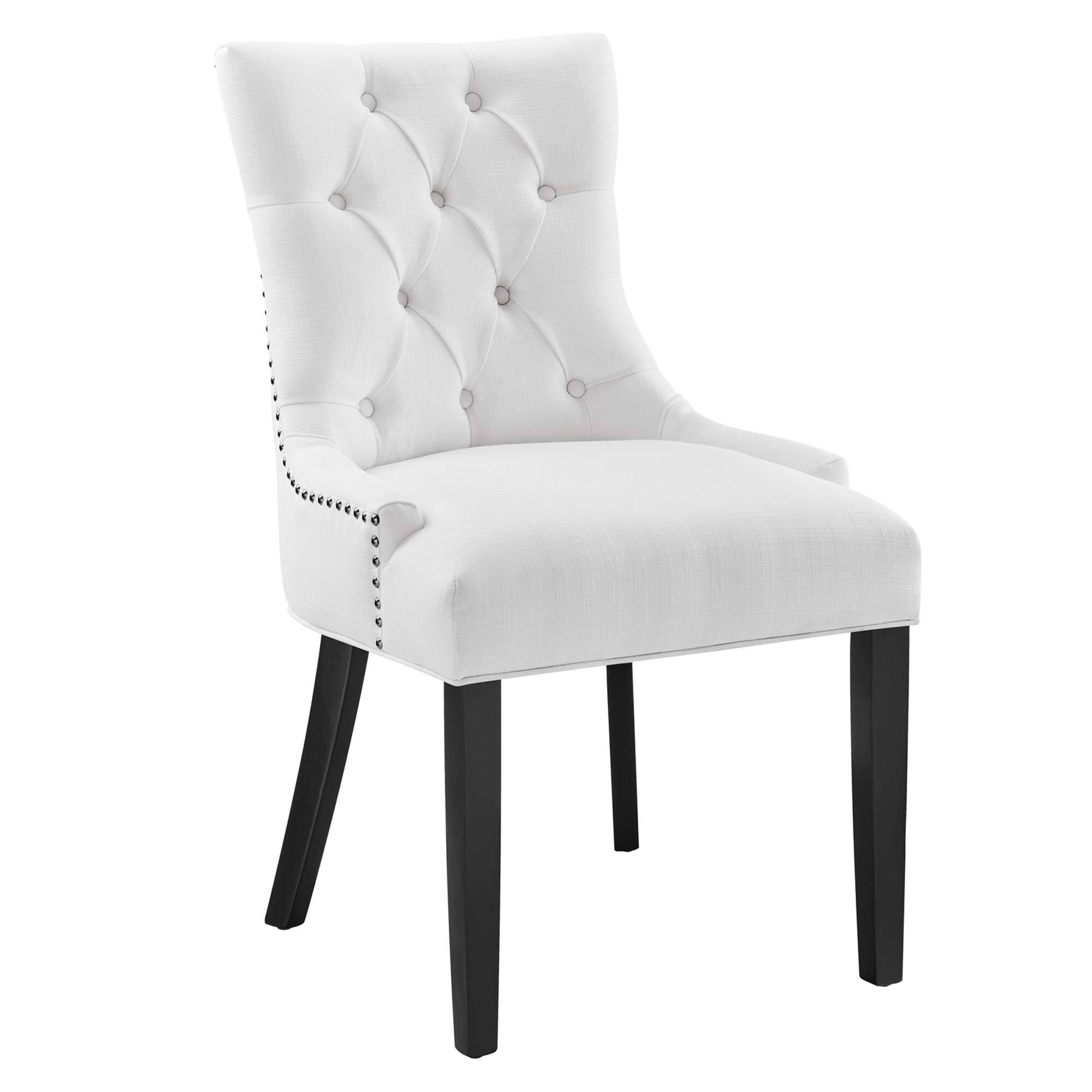 Regent Tufted Fabric Dining Chair by Modway - White