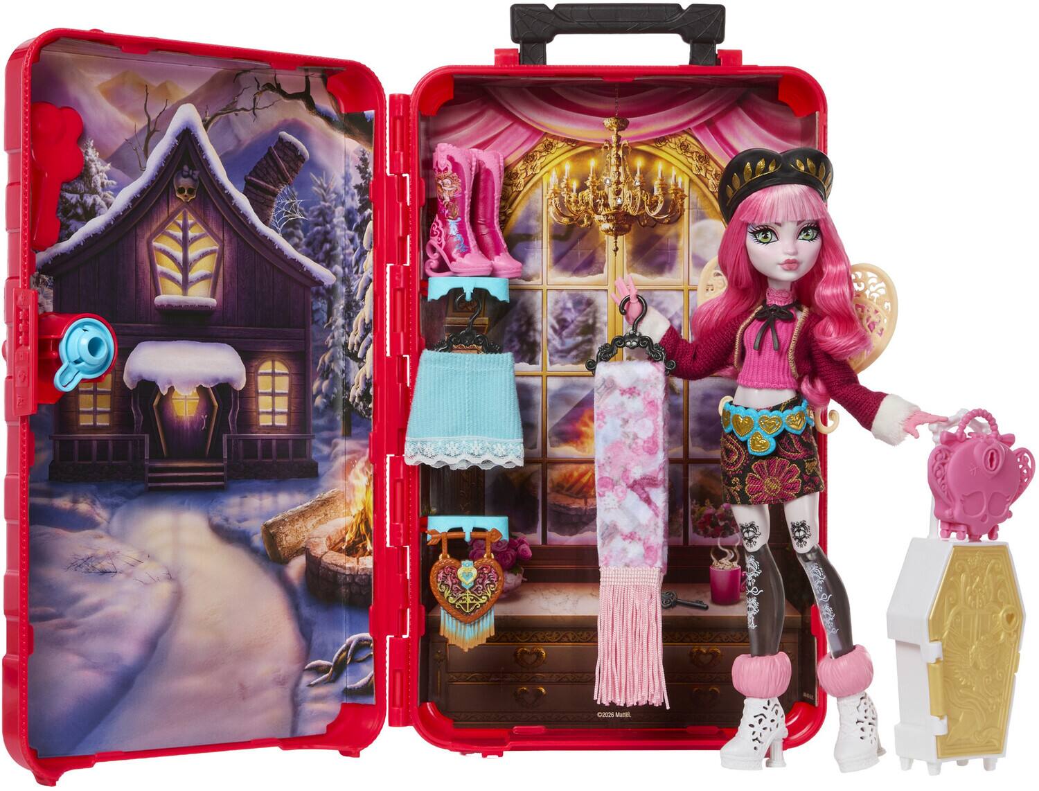 Alt View 2. Mattel - Monster High Skulltimate Secrets: Cabin Slay-Cation Cupid Asteria Doll & Playset   - COLLECTIBLES - Multicolor.