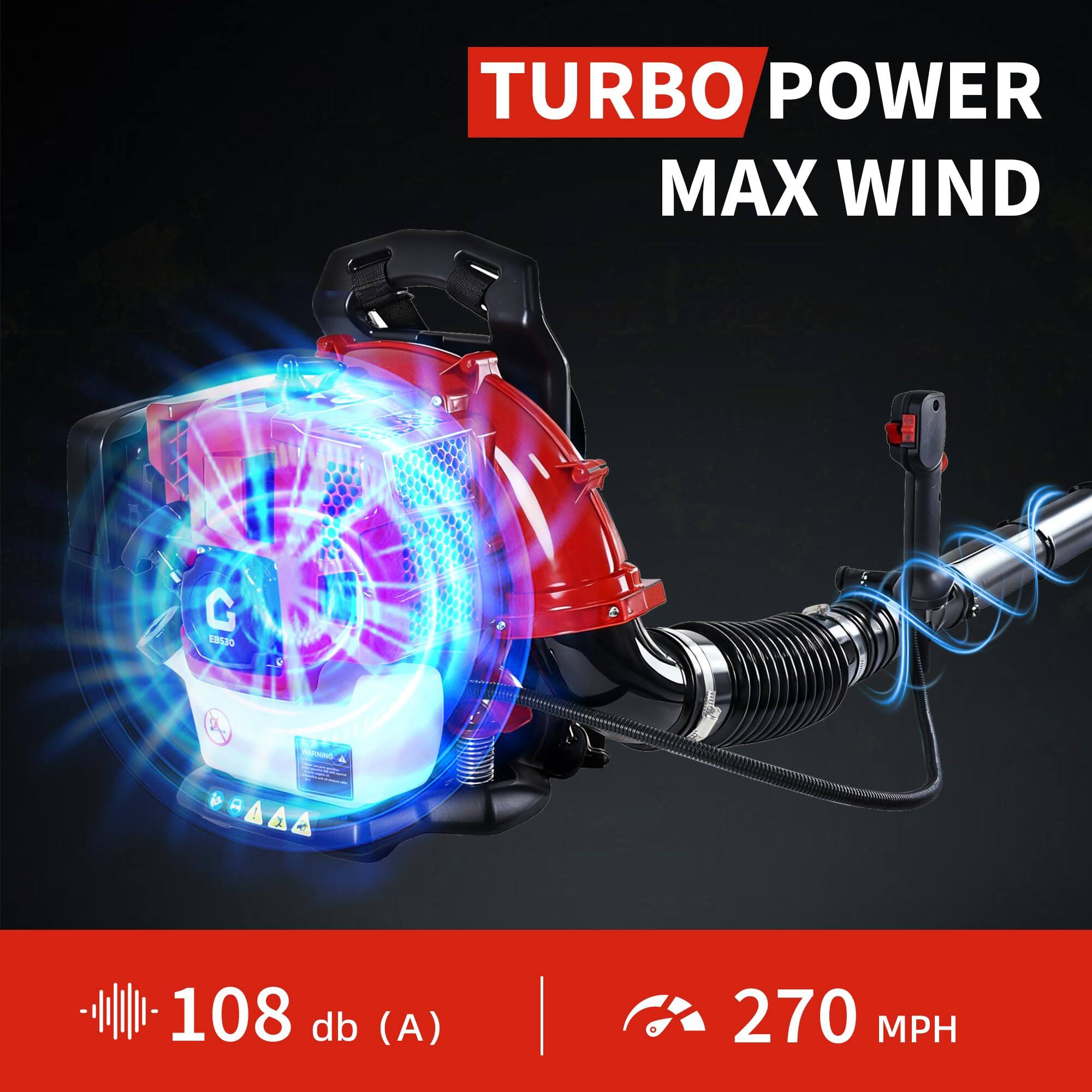 TURBO POWER MAX WIND  
G 18530  
- 108 db (A)  
- 270 MPH