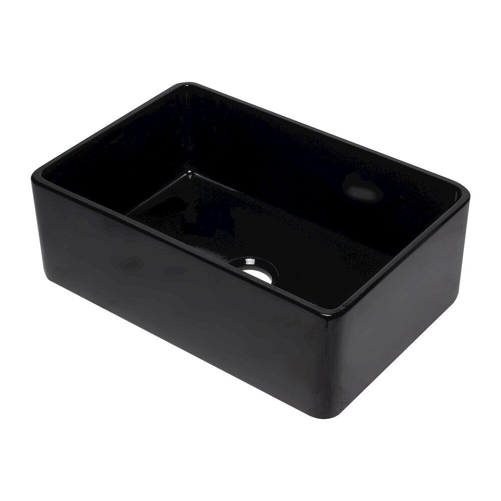 Alt View 6. Alfi - ALFI brand 30 inch Black Reversible Single Fireclay Farmhouse Kitchen Sink - Black.