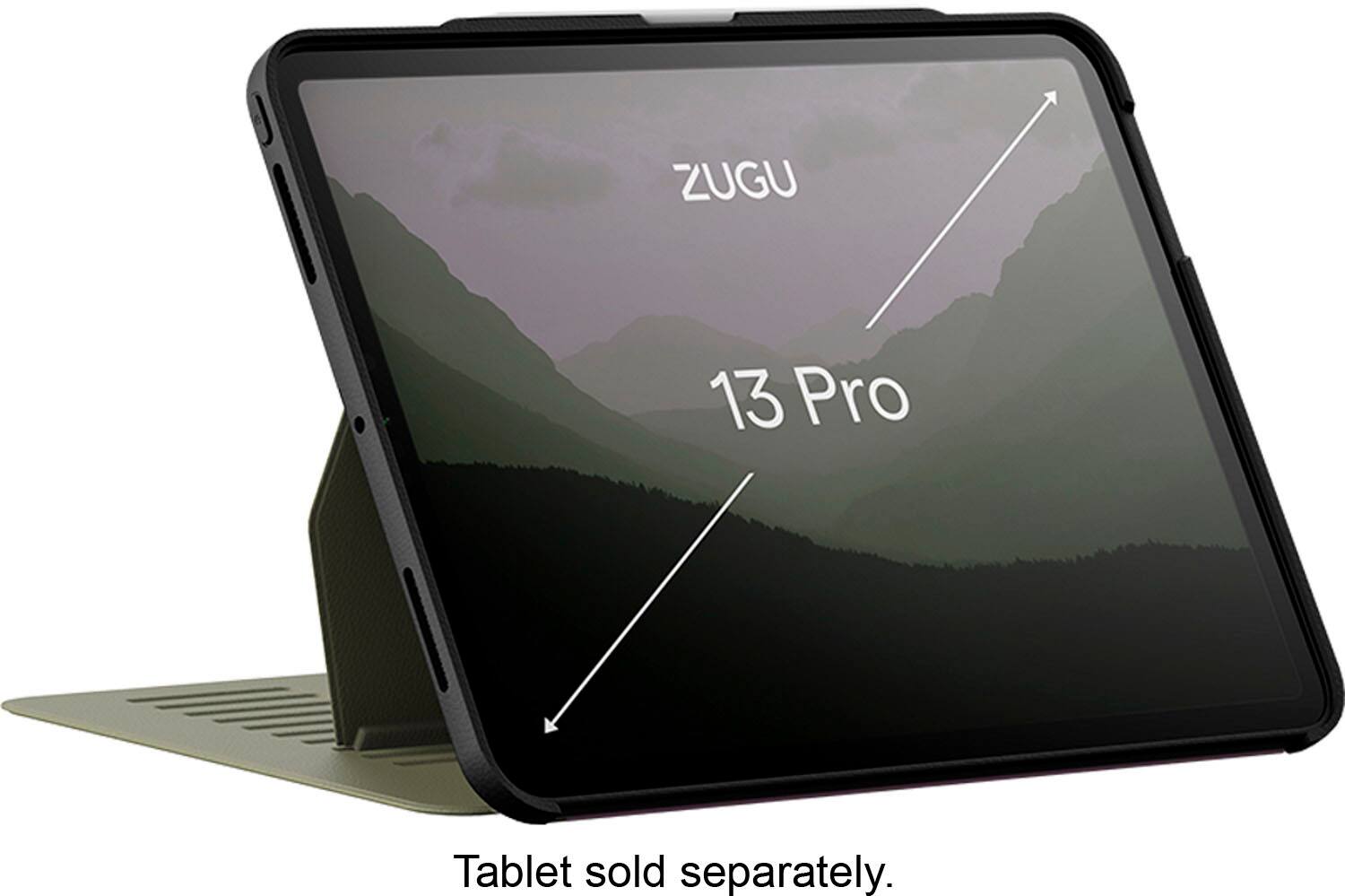 The text on the image reads "ZUGU 13 Pro Tablet sold separately."