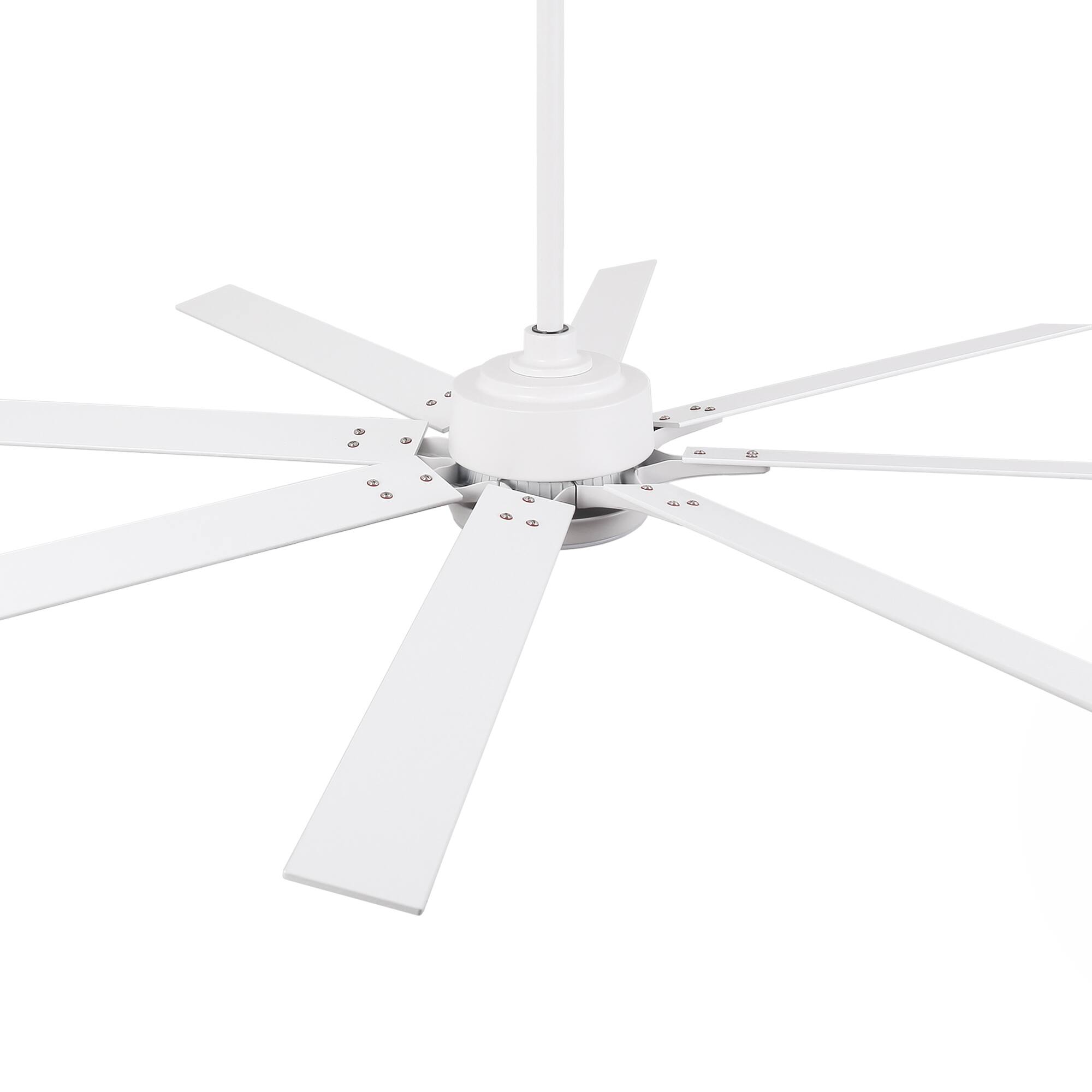 Alt View 7. Parrot Uncle - 65-Inch Modern Reversible Dimmable Large Ceiling Fan with Light and Remote - White.
