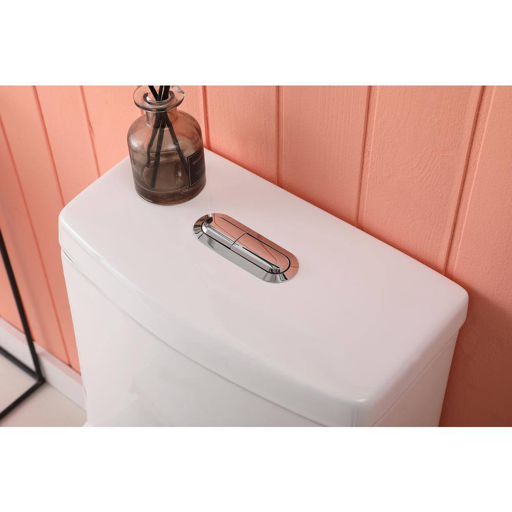 Alt View 6. Elegant Kitchen and Bath - Winslet One-piece elongated Toilet 28x15x30 in White - White.