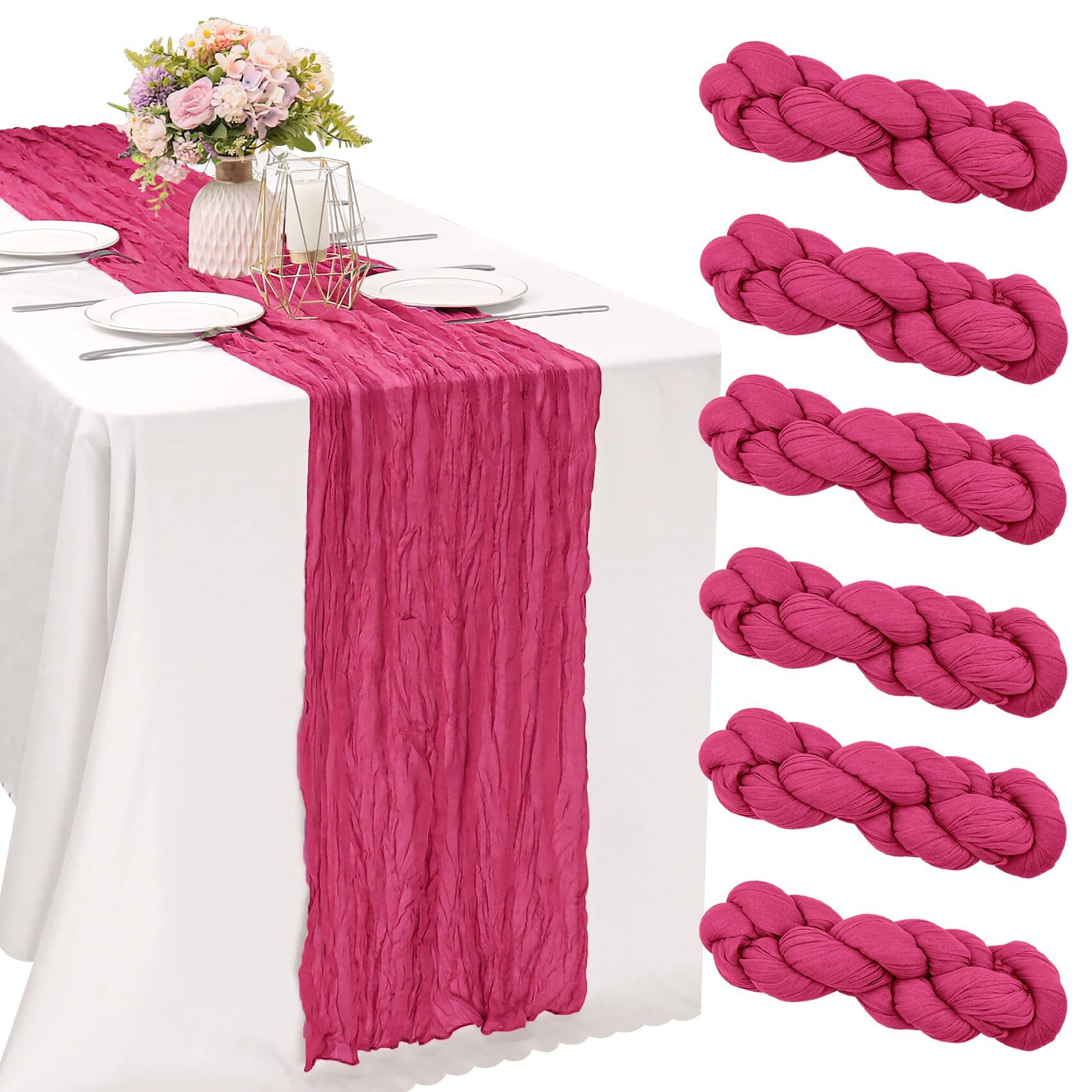 Hot Pink-35" x 120"-6 Pack