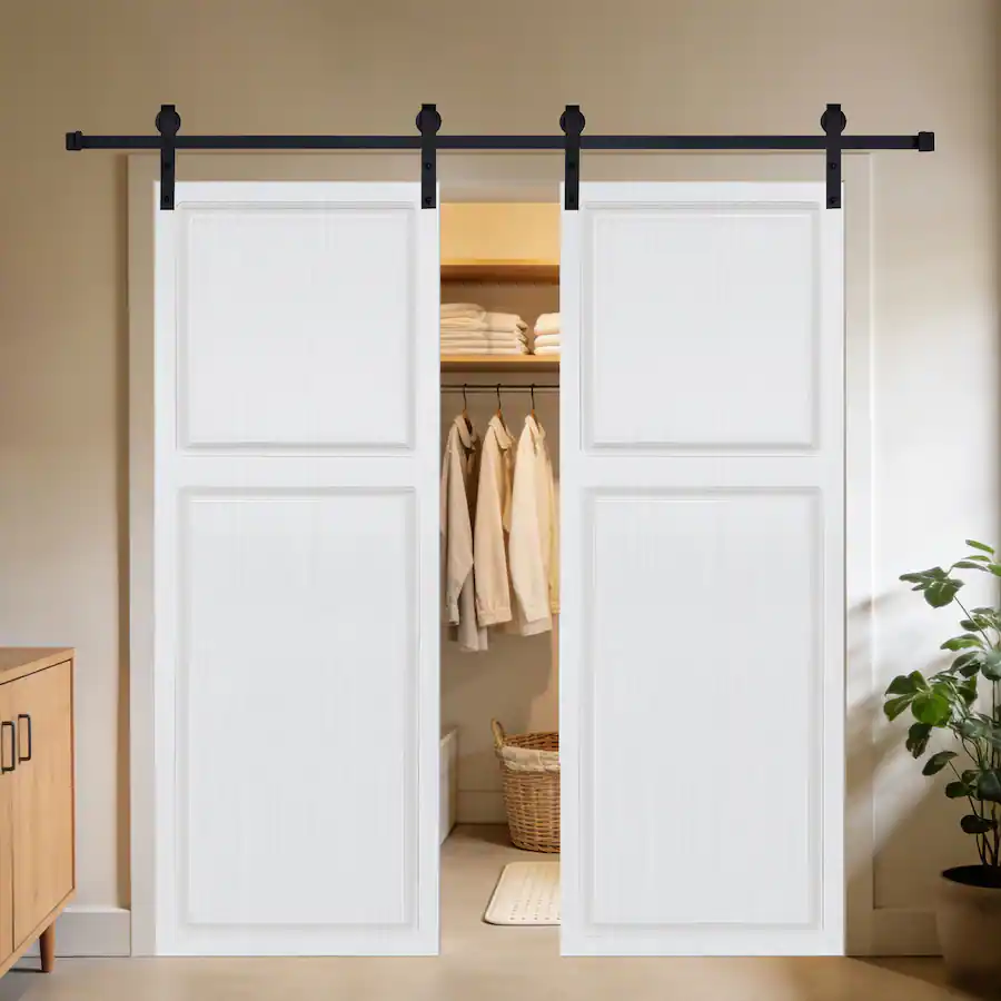 Boyel Living Double Barn Sliding Door 84 in L x 0.75 in W x 60 in H ...