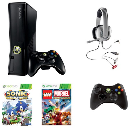  Microsoft - Xbox 360 4GB LEGO Marvel Super Heroes and Sonic Generations Bundle