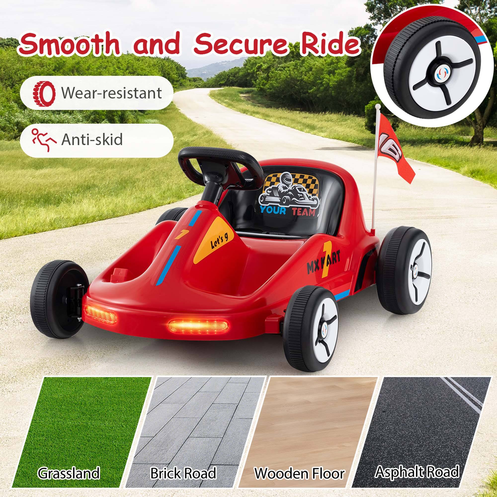 Smooth and Secure Ride  
Wear-resistant  
Anti-skid  
Let's go  
YOUR TEAM MXV ART  
Grassland  
Brick Road  
Wooden Floor  
Asphalt Road