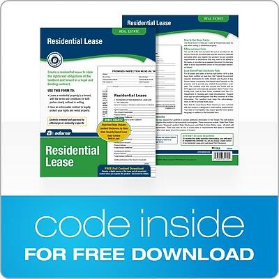 Residential Lease  
REAL ESTATE  
Residential Lease  

Create a residential lease to rent a property to a tenant.  
This document is a legal contract between a landlord and a tenant.  
Use this form to create a residential lease agreement.  

Residential Lease  
Create a residential lease to rent a property to a tenant.  
This document is a legal contract between a landlord and a tenant.  
Use this form to create a residential lease agreement.  

Residential Lease  
Create a residential lease to rent a property to a tenant.  
This document is a legal contract between a landlord and a tenant.  
Use this form to create a residential lease agreement.  

code inside  
FOR FREE DOWNLOAD