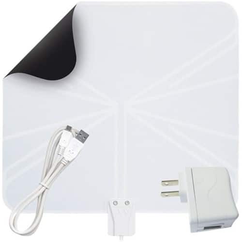 Front. Winegard - FlatWave Amped Indoor Plate HDTV Antenna - Black/white.