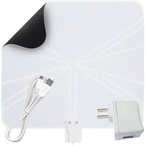 Front. Winegard - FlatWave Amped Indoor Plate HDTV Antenna - Black/white.
