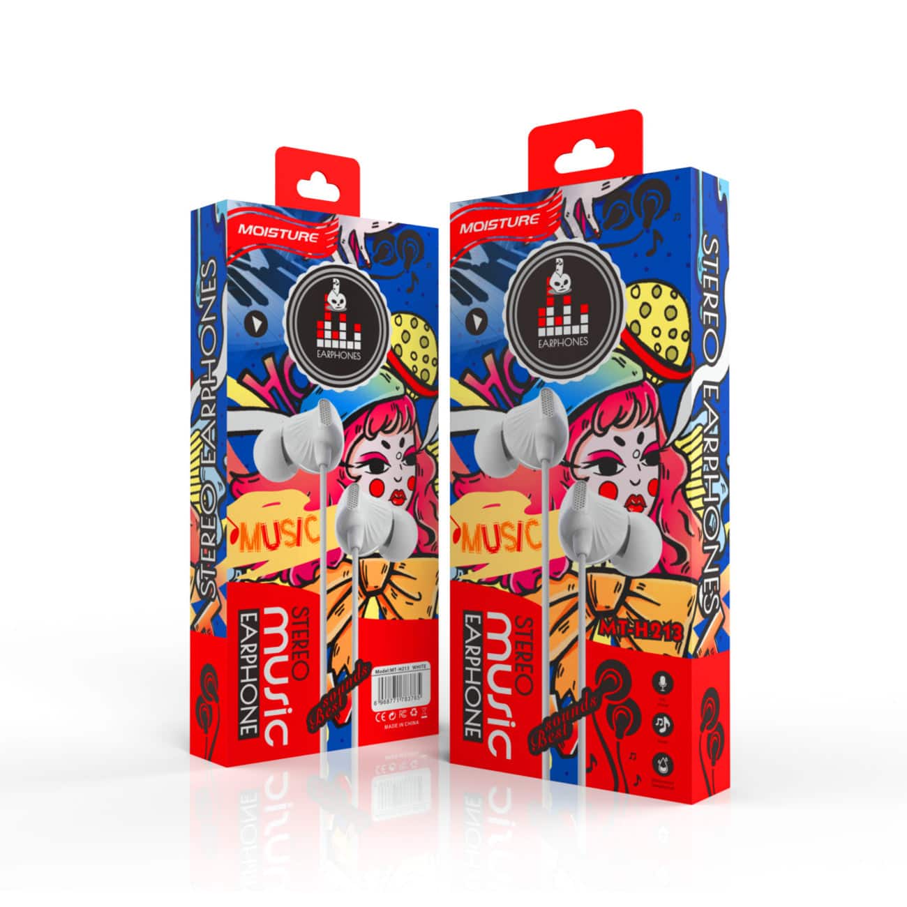 Reiko - Mt-H213 Stereo Music Earphone - White