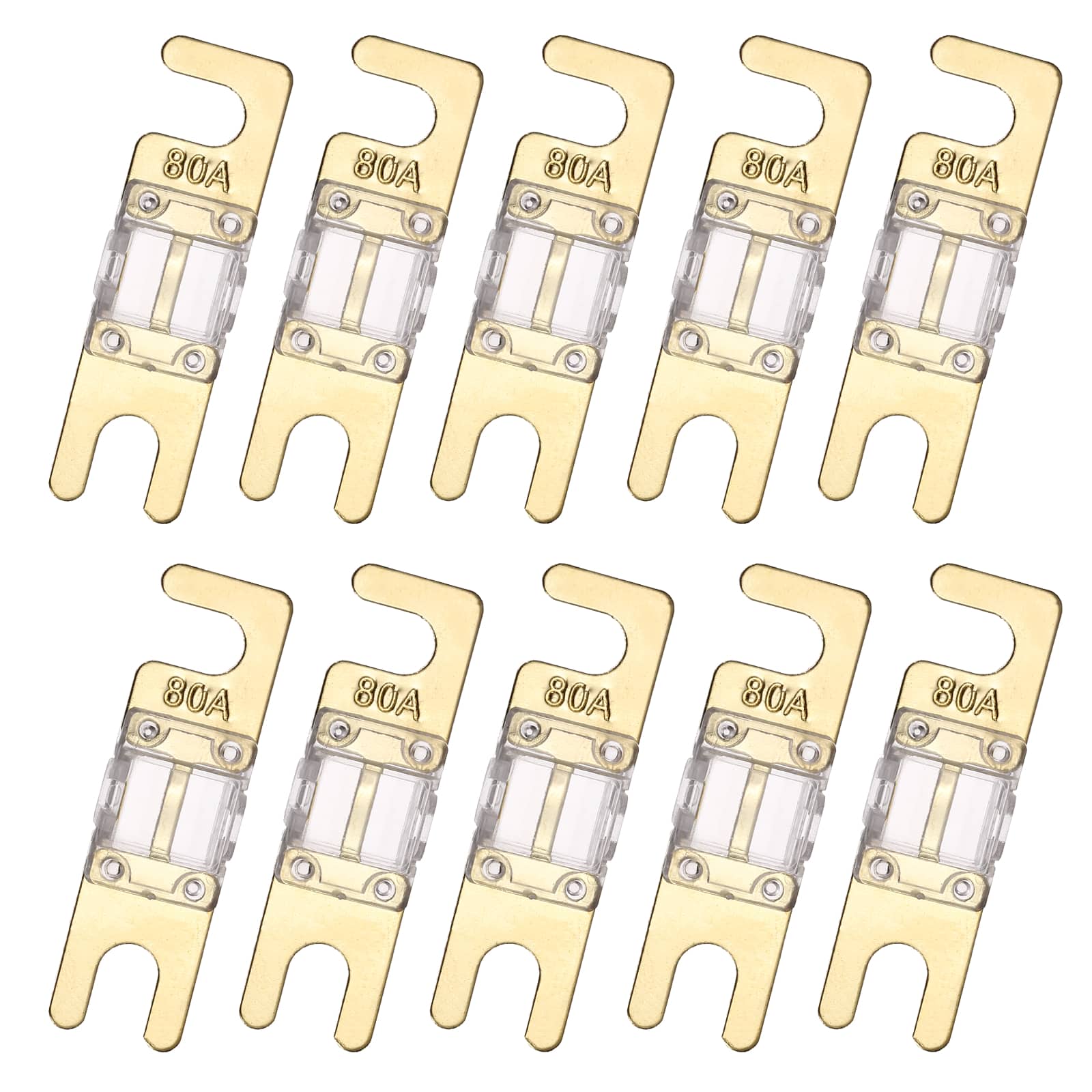 Unique Bargains - 10pcs 80A 125V Mini ANL Fuse Replacement, Electrical Protection Blade Fuse for Automotive Marine Audio Video System - White price history on PriceWatchPro