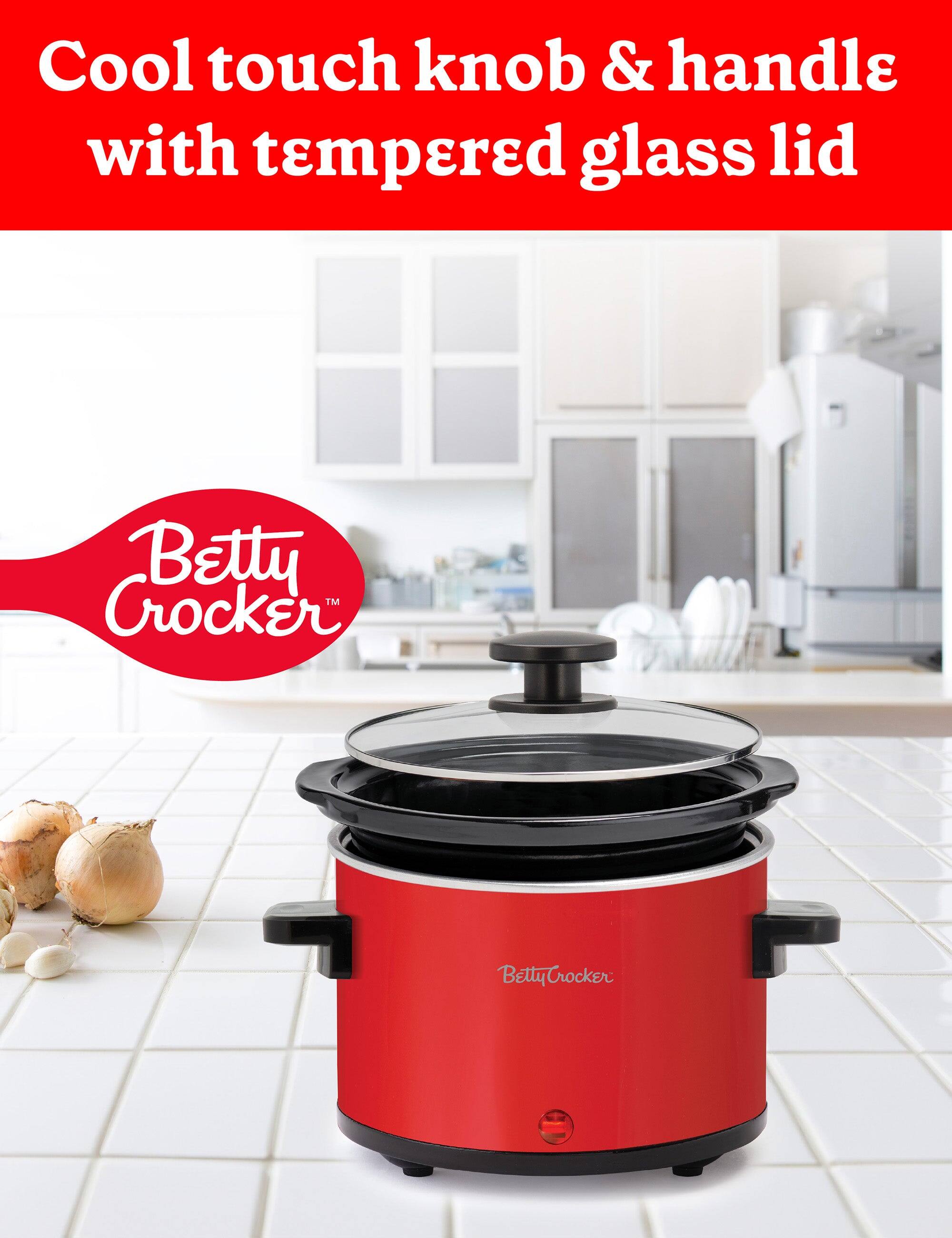 Cool touch knob & handle with tempered glass lid

Betty Crocker