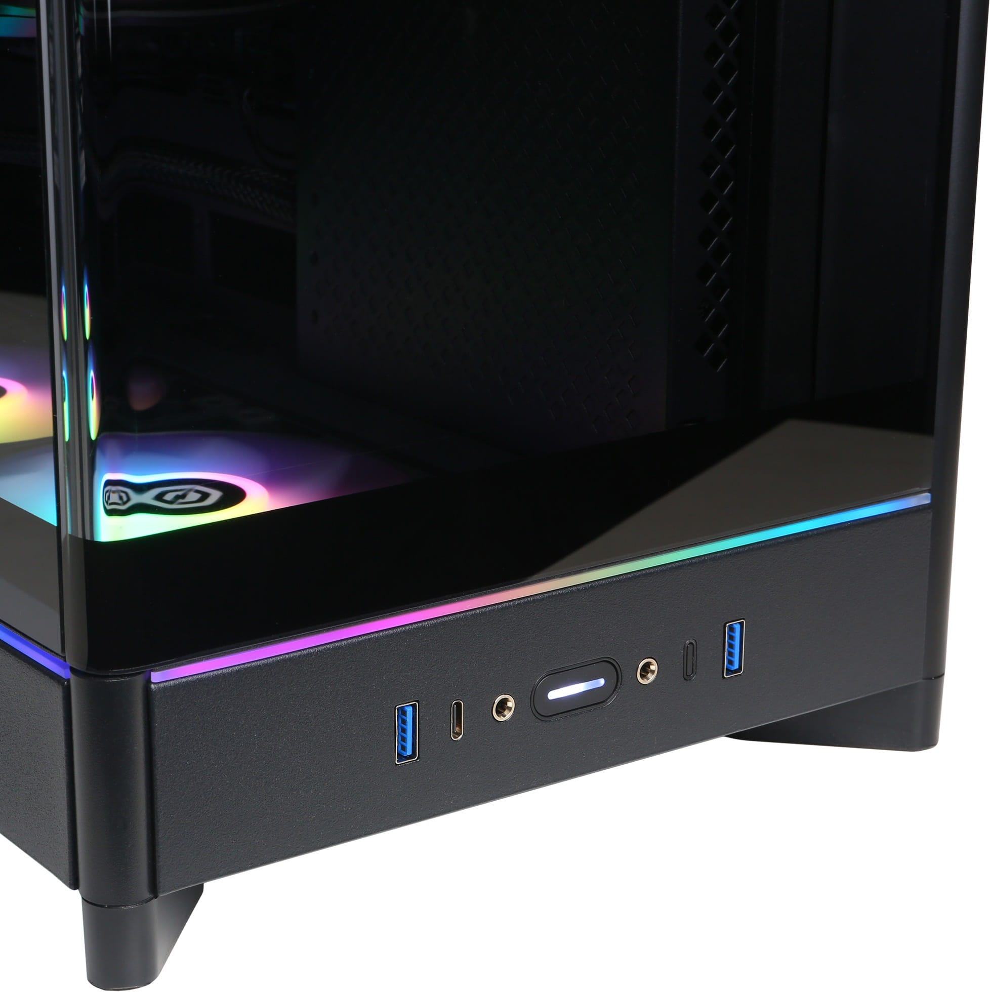 Alt View 13. CyberPowerPC - Gaming Desktop - AMD Ryzen 7 9700X - AMD Radeon RX 9060 XT 16GB - 32GB DDR5 - 2TB PCIe 4.0 SSD - Black.