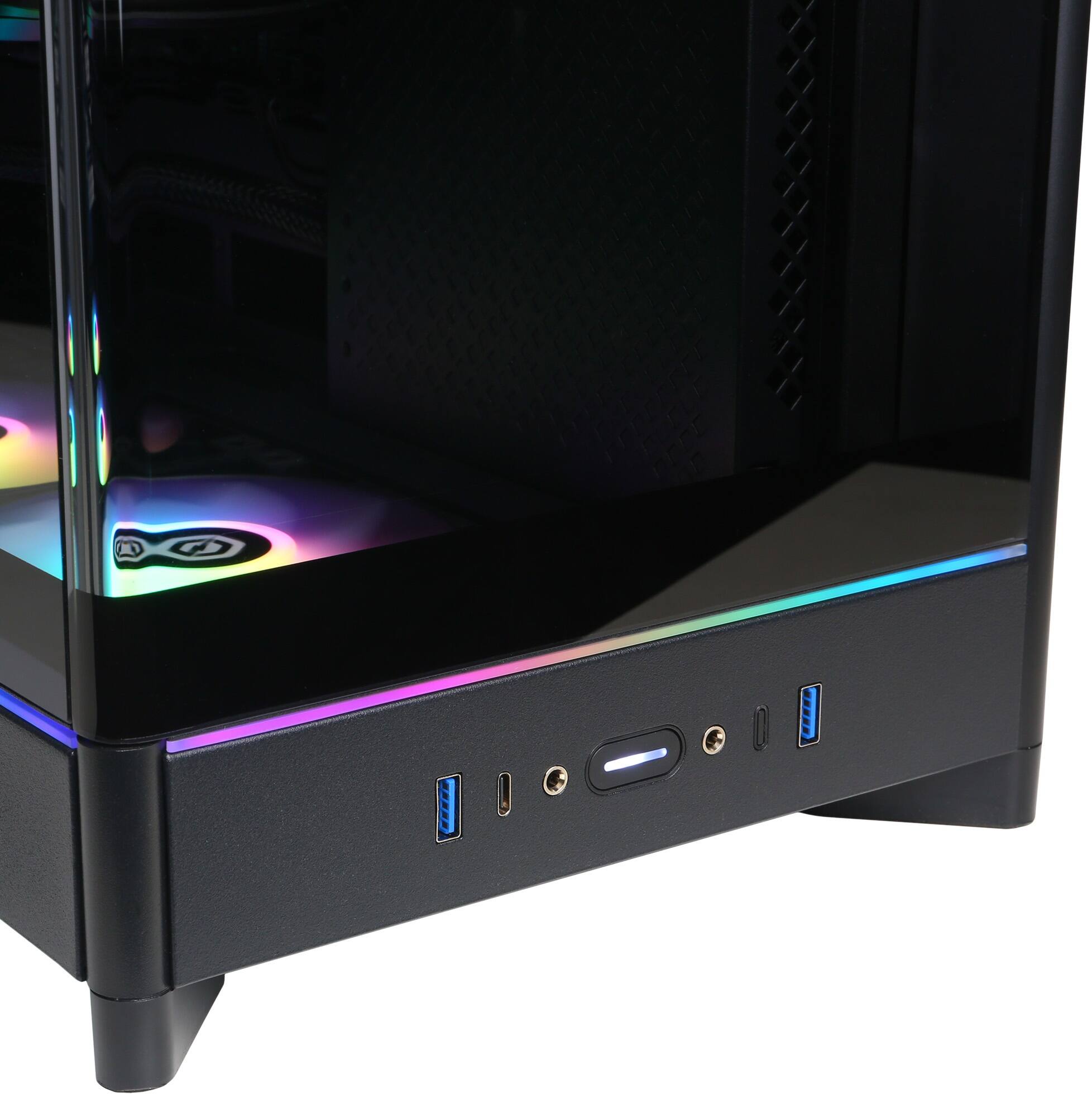 Alt View 13. CyberPowerPC - Gaming Desktop - AMD Ryzen 7 9700X - AMD Radeon RX 9060 XT 16GB - 32GB DDR5 - 2TB PCIe 4.0 SSD - Black.