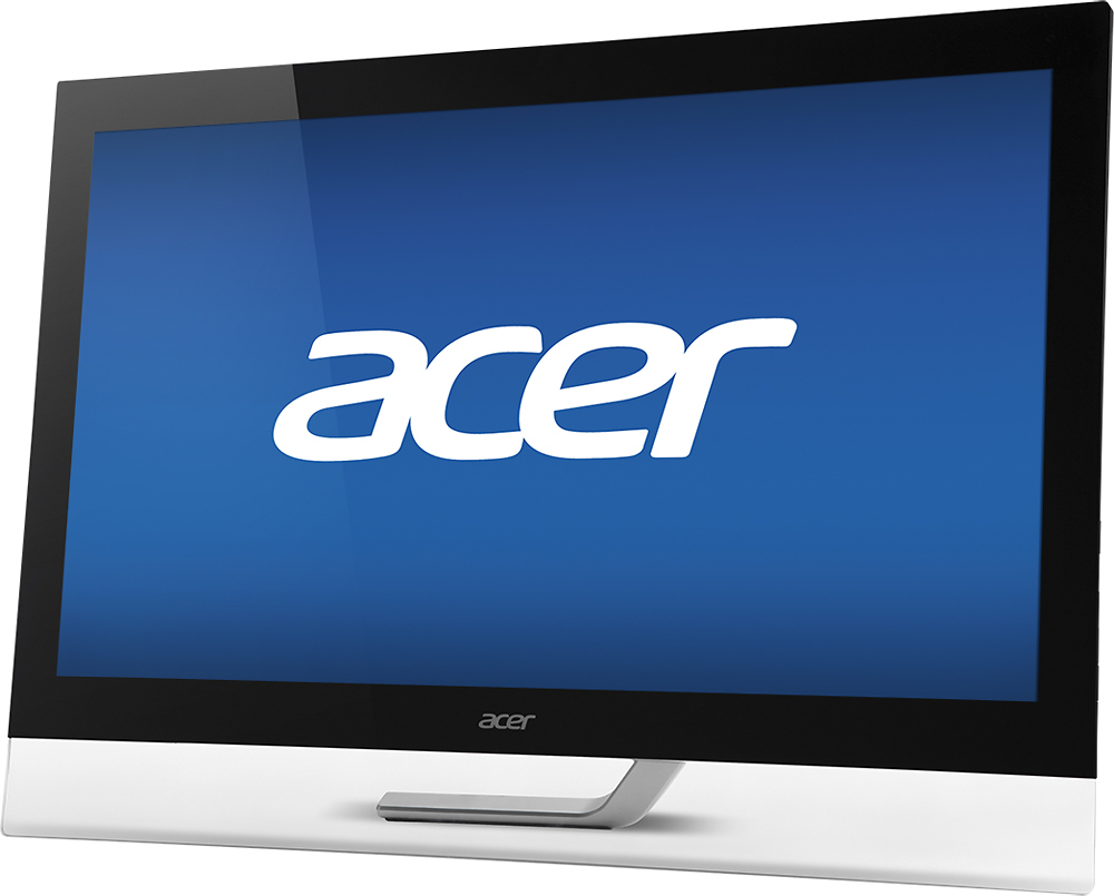 Left View: Acer - T272HLbmjjz 27" LED FHD Touch-Screen Monitor - Black