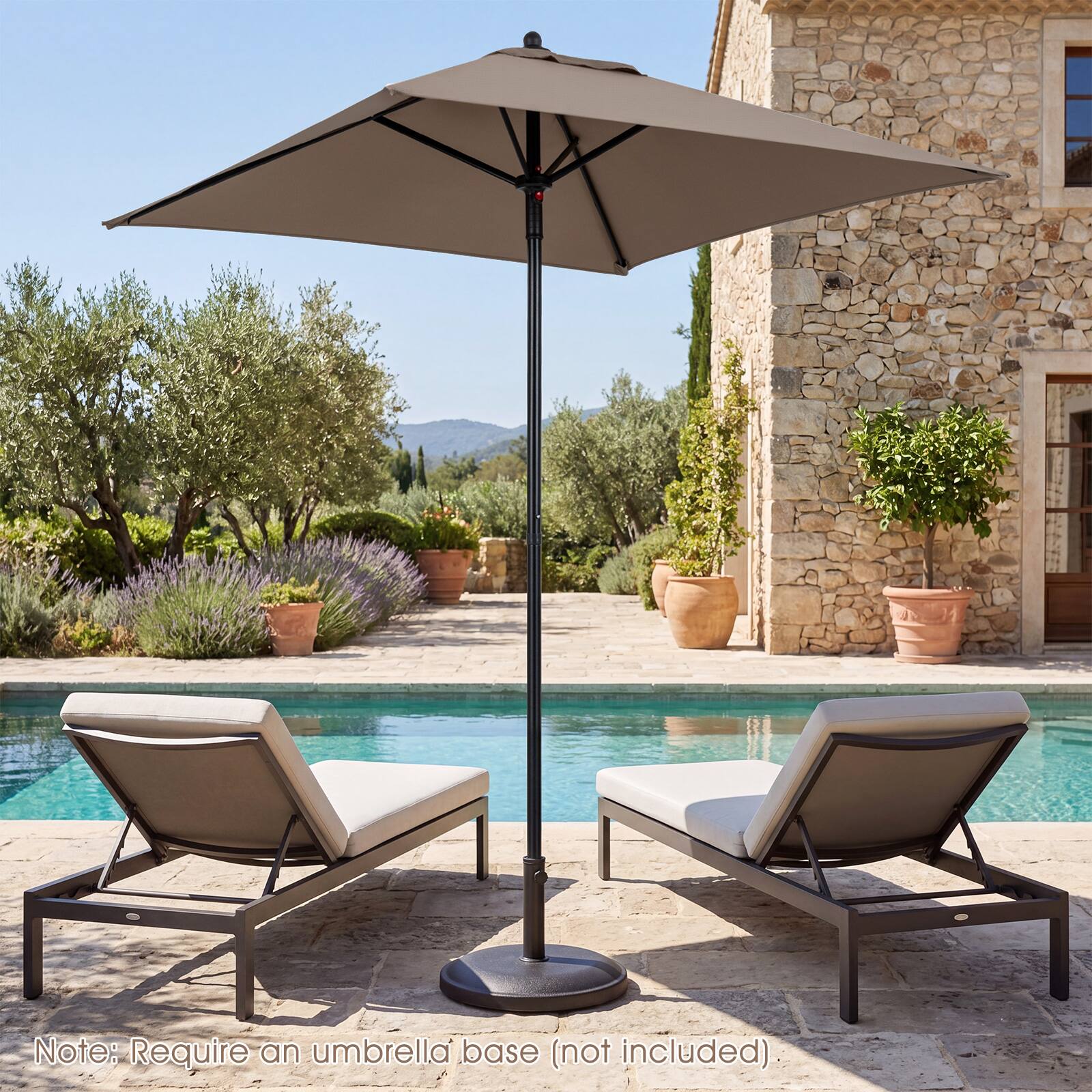 Note: Require an umbrella base (not included)