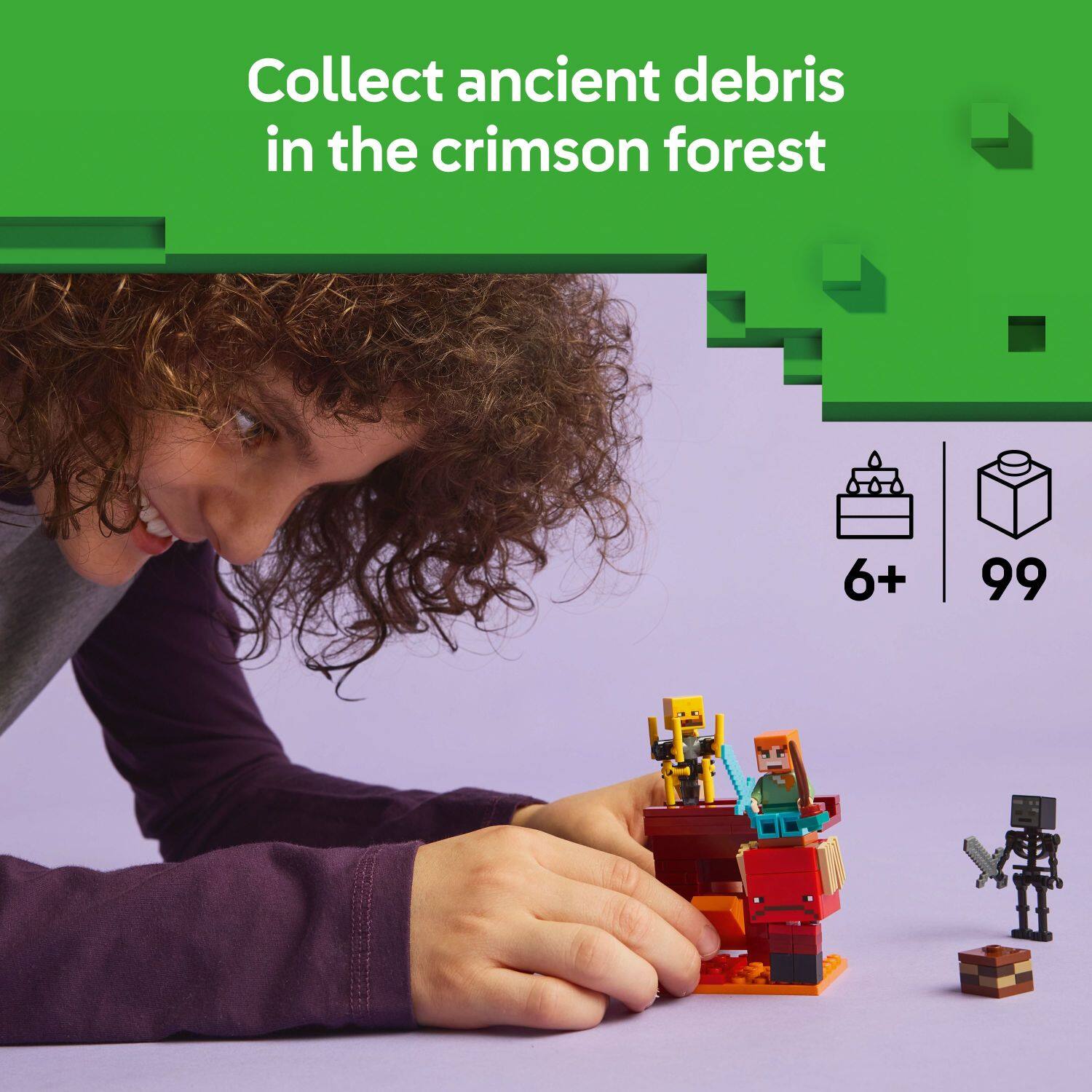 Collect ancient debris in the crimson forest.