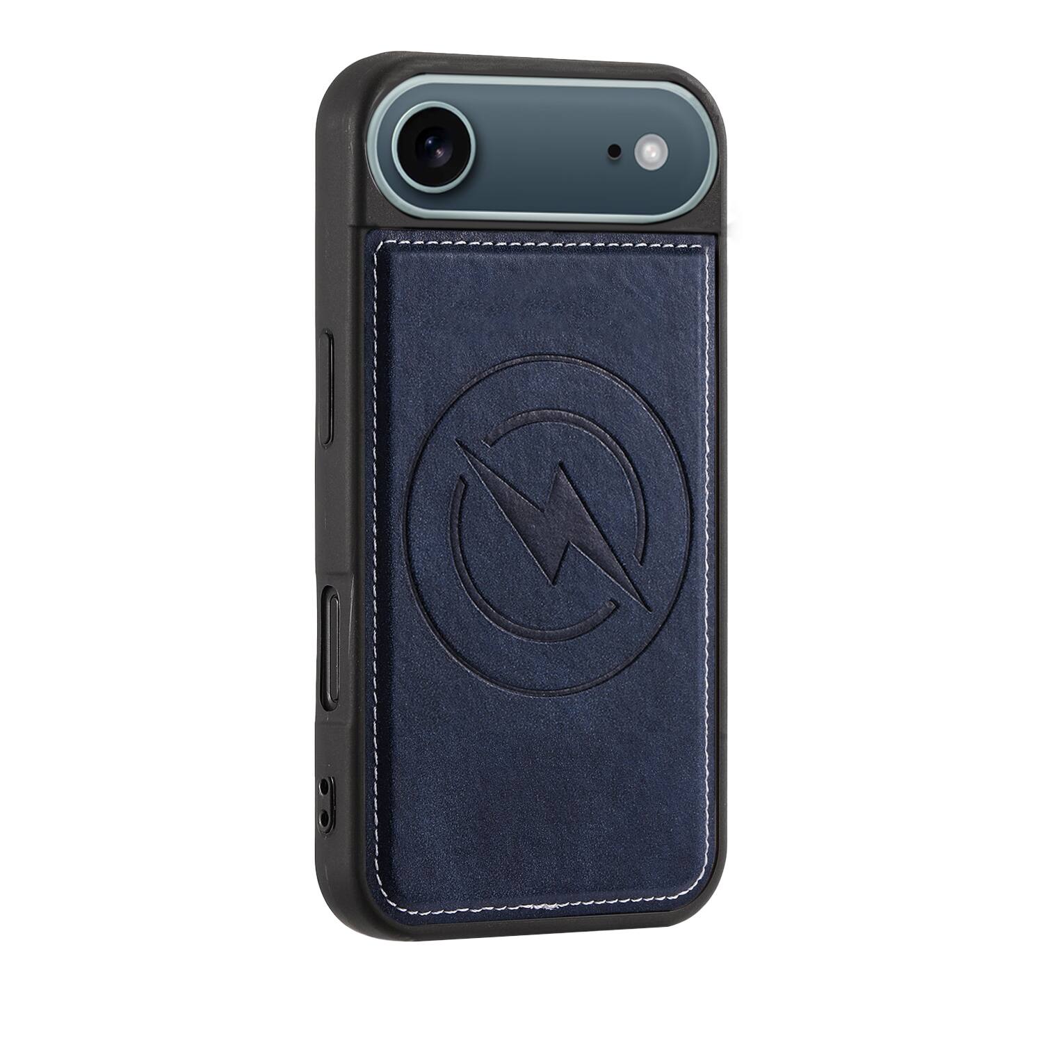 Alt View 3. Dteck - For Apple iPhone Air Wallet Case,2-in-1 Magnetic Detachable Faux Leather Wallet Flip Stand Card Holder TPU Inner Cover - Blue.