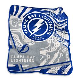 Logo Brands - Tampa Bay Lightning 50" x 60" Swirl Raschel Throw Blanket - Multicolor