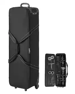 VEVOR - Studio Equipment Trolley Case, 46.46 x 14.57 x 11.81 in / 118 x 37 x 30 cm, Rolling Camera Bag - Black