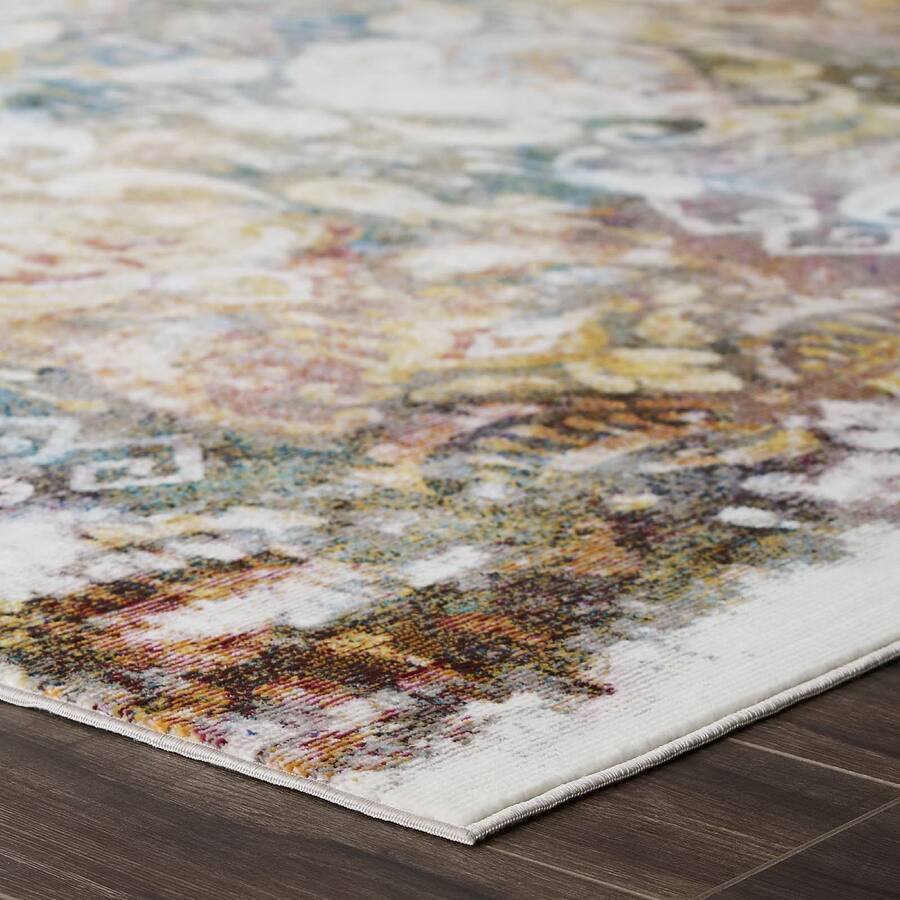 Modway Success Jayla Transitional Distressed Vintage Floral Moroccan ...