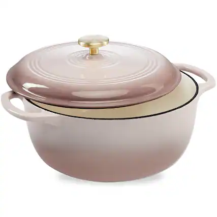 Front. Best Choice Products - Best Choice Products 7.5 Quart Enamel Cast-Iron Dutch Oven, Heavy-Duty Cookware w/ Dual Handles, Lid - Mushroom Beige - Mushroom Beige.