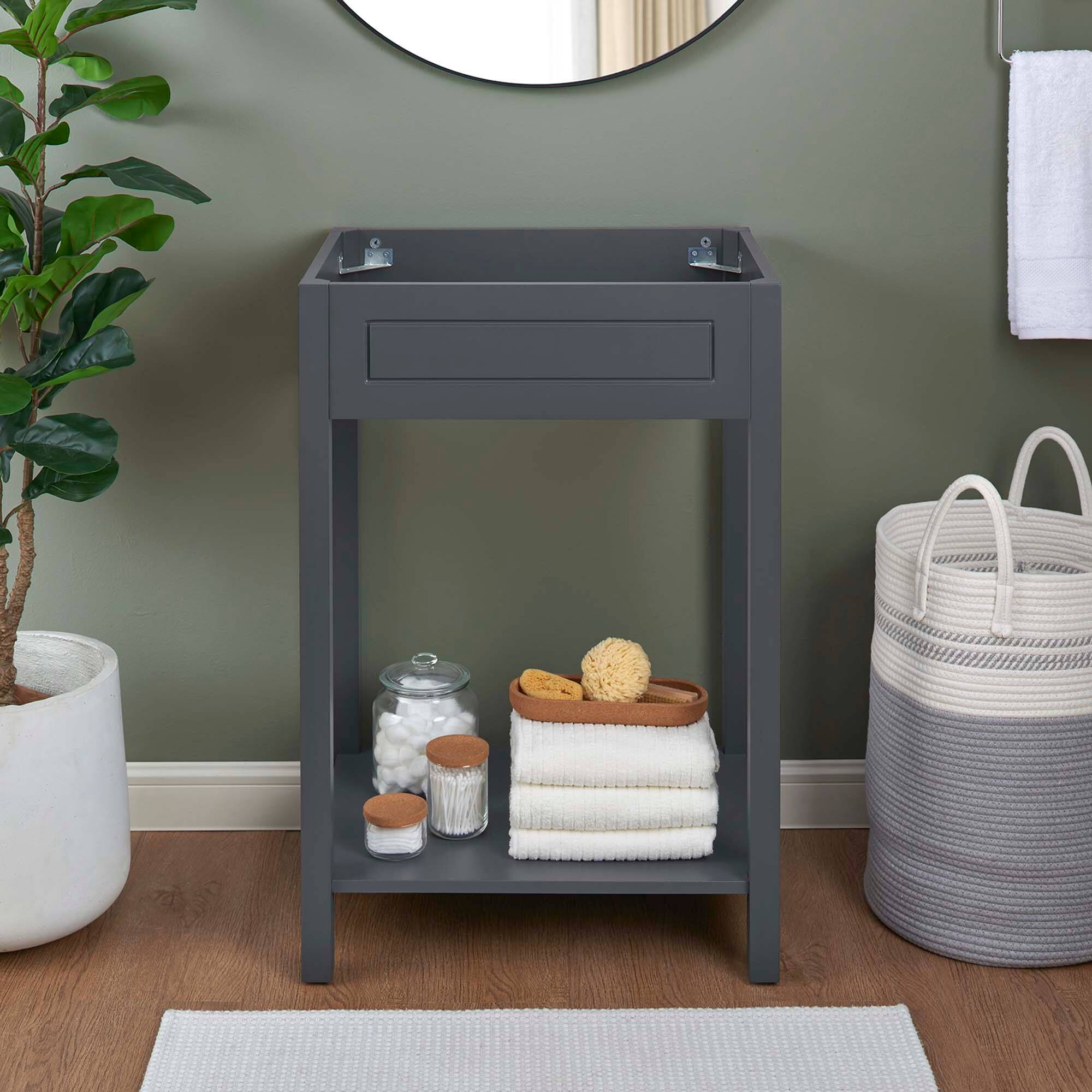 Back. Modway - Altura Bathroom Cabinet Basin Not Included by Modway - Gray.