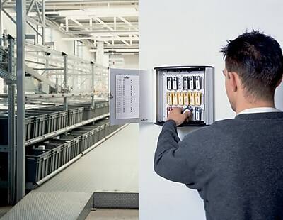 Alt View 7. Durable - 72 Key Cabinet - Silver.