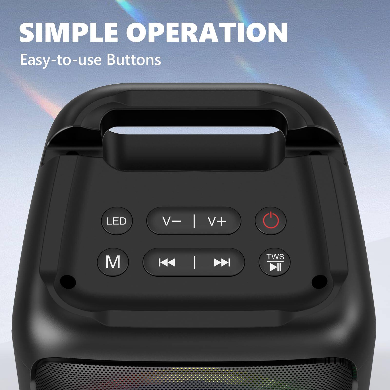SIMPLE OPERATION  
Easy-to-use Buttons  

LED  
V-  
V+  
M  
TWS