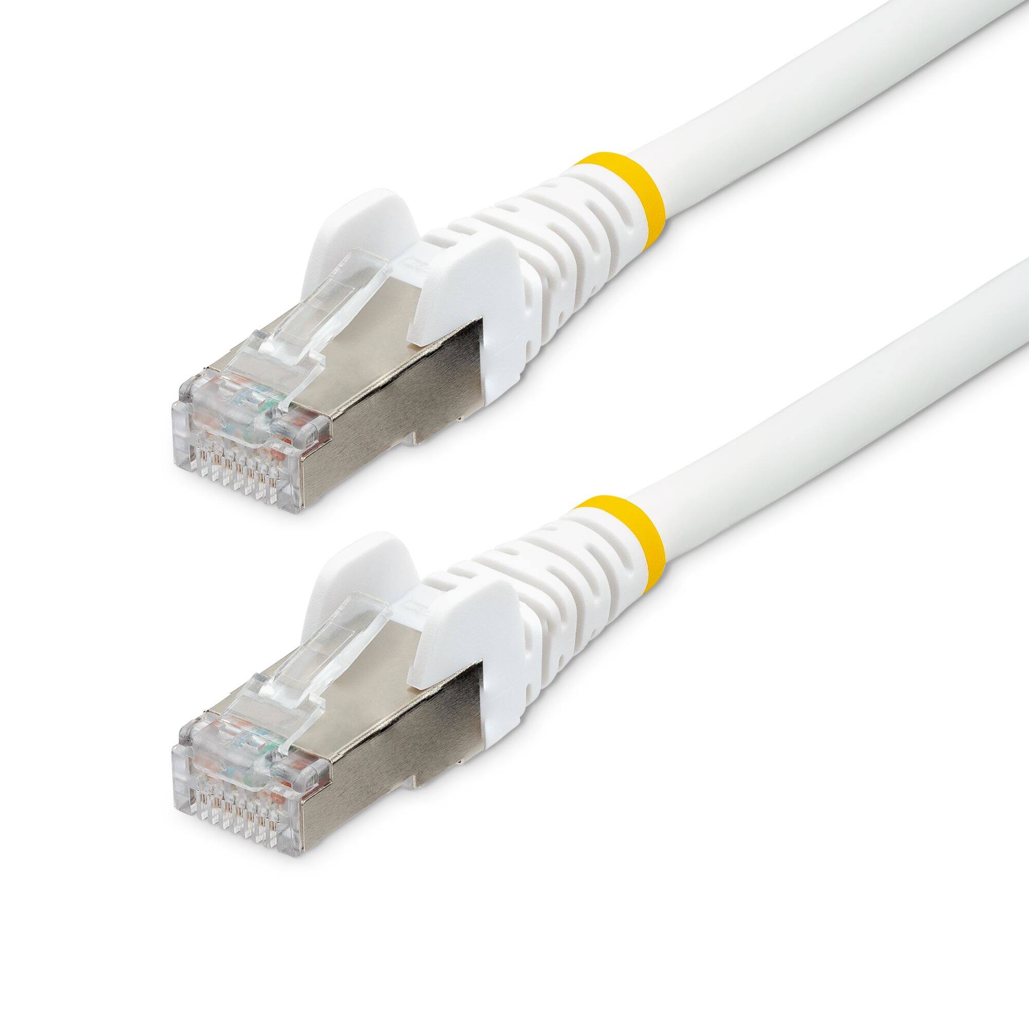StarTech.com 10ft CAT6a Ethernet Cable White Low Smoke Zero Halogen ...