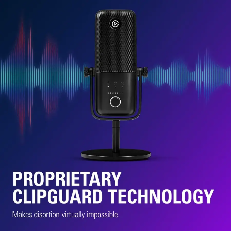 Alt View 2. Elgato - Wave:3 Wired Cardioid Condenser USB Microphone - Black.