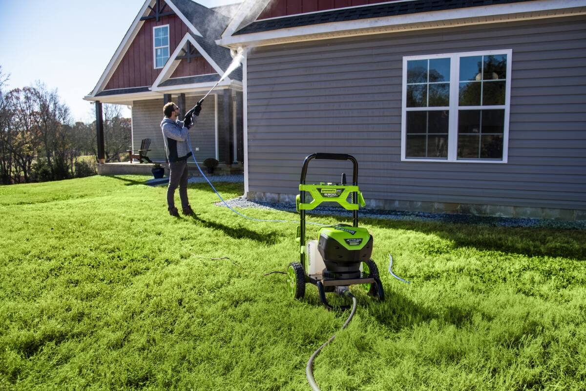 Alt View 25. Greenworks - 2300 PSI 2.3 GPM Cold Water Electric Pressure Washer - Green.