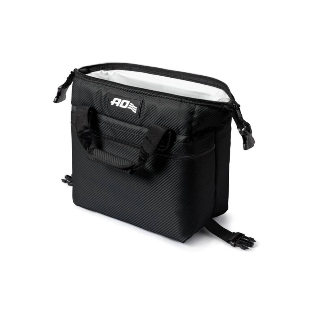 Angle. AO Coolers - AO Coolers Carbon Series Leakproof 12 Pack Cooler (Black) for Food and Drinks - Black.