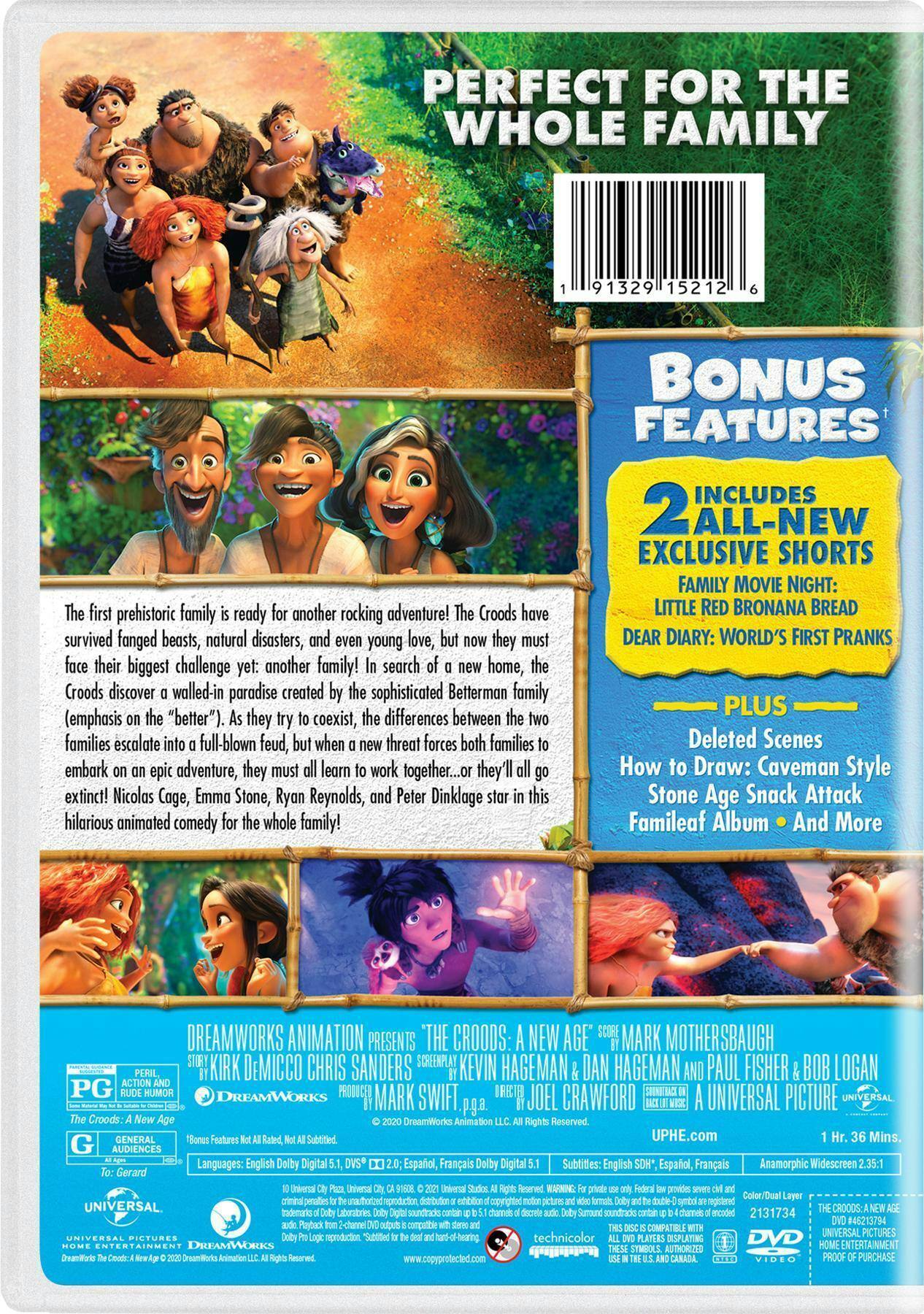 Angle. The Croods: A New Age [DVD].