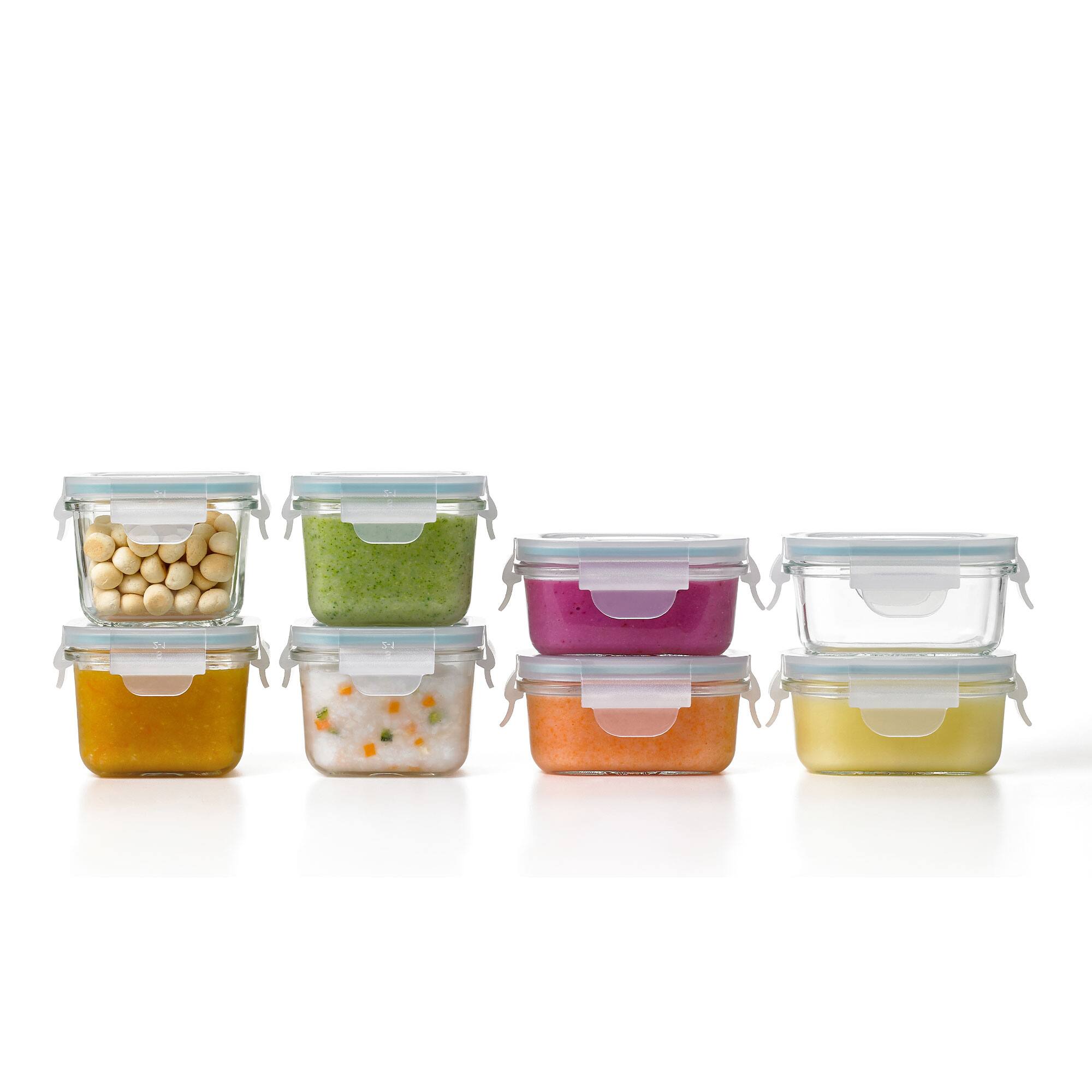 Alt View 2. Glasslock - Glasslock Mini 5 and 7 Ounce Tempered Glass Food Storage Container Set, 8 Pieces - Clear.