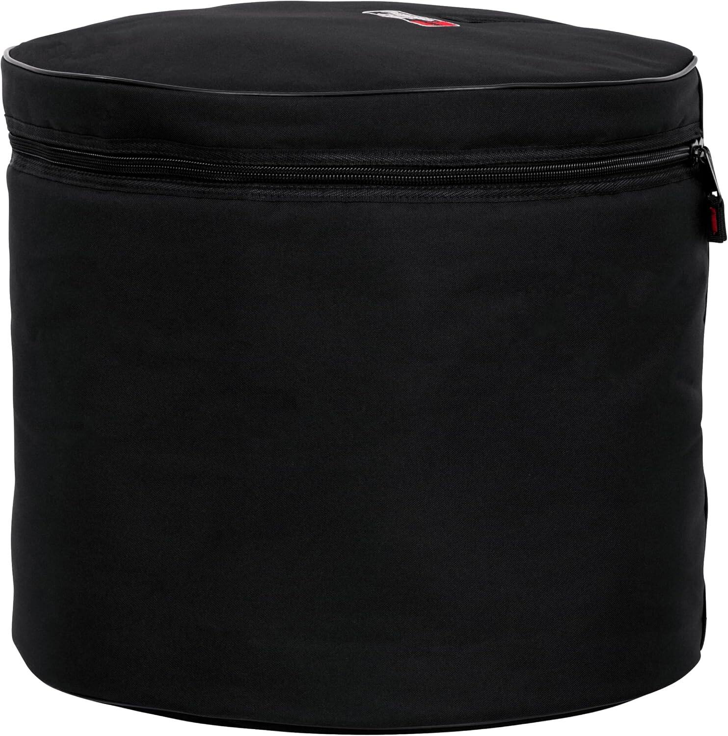 Left. Gator - 18-Inch x 14-Inch Standard Series Padded Bass Drum Bag with 600D Nylon Exterior and 10mm Internal Padding.