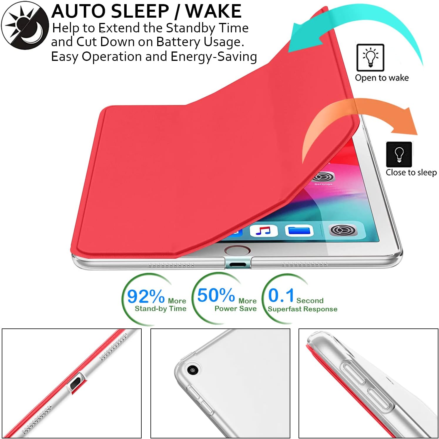 DuraSafe Cases iPad Pro 12.9 inch 1st Gen 2015 Trifold PC Smart Case ...