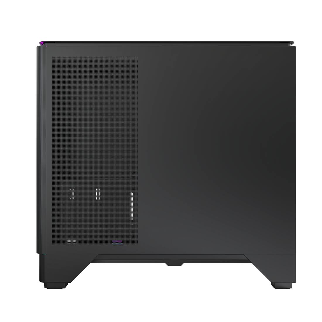 Back. Montech - KING 15 Micro-ATX PC Case, Curved Panoramic Glass, 360mm Radiator Support, Compact Build for High-Performance Systems - black.