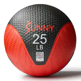 Sunny Health & Fitness - Medicine Ball 25LBS - Grey black