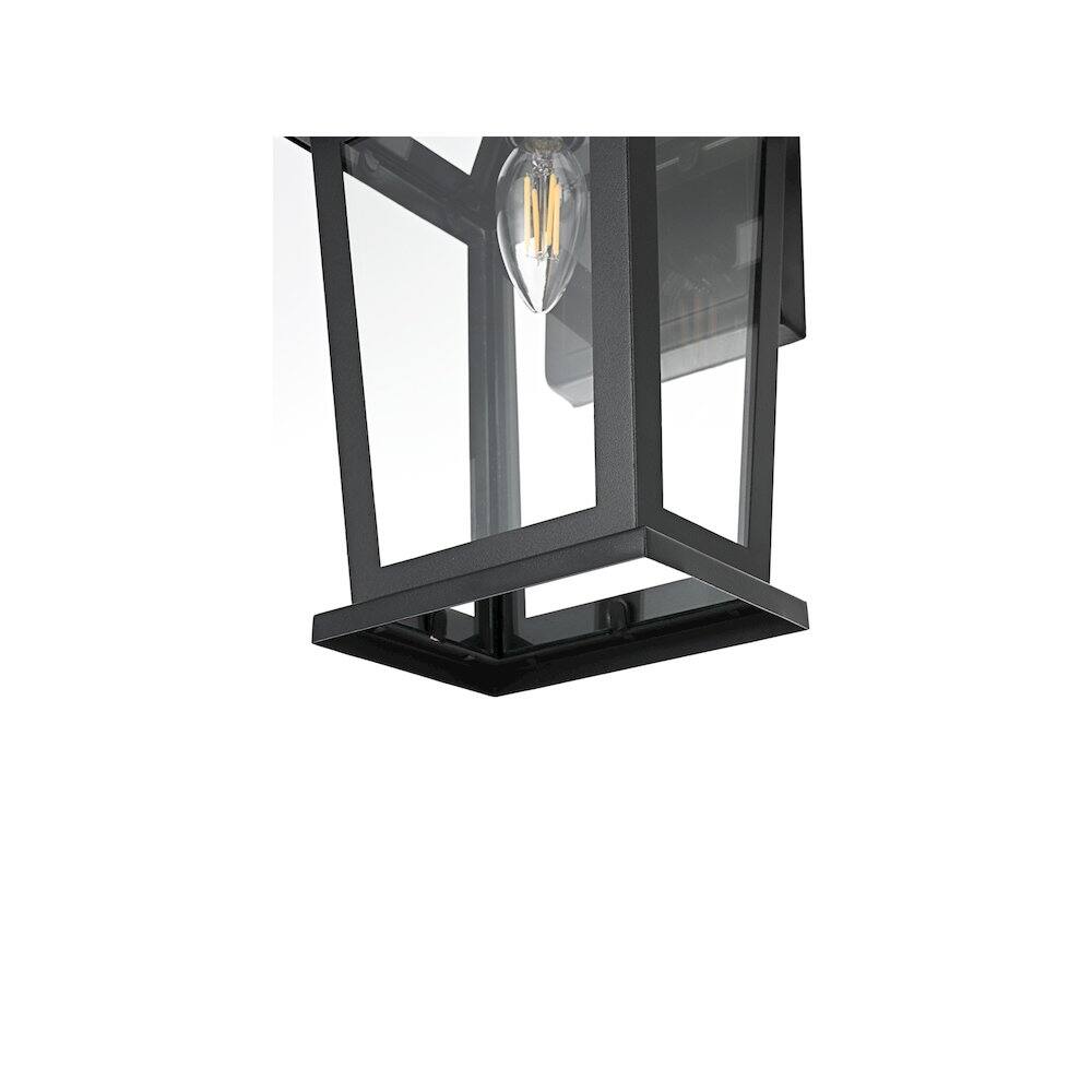 Alt View 1. Elegant Lighting - Berks 7 inch Outdoor Pendant in Black - Black.