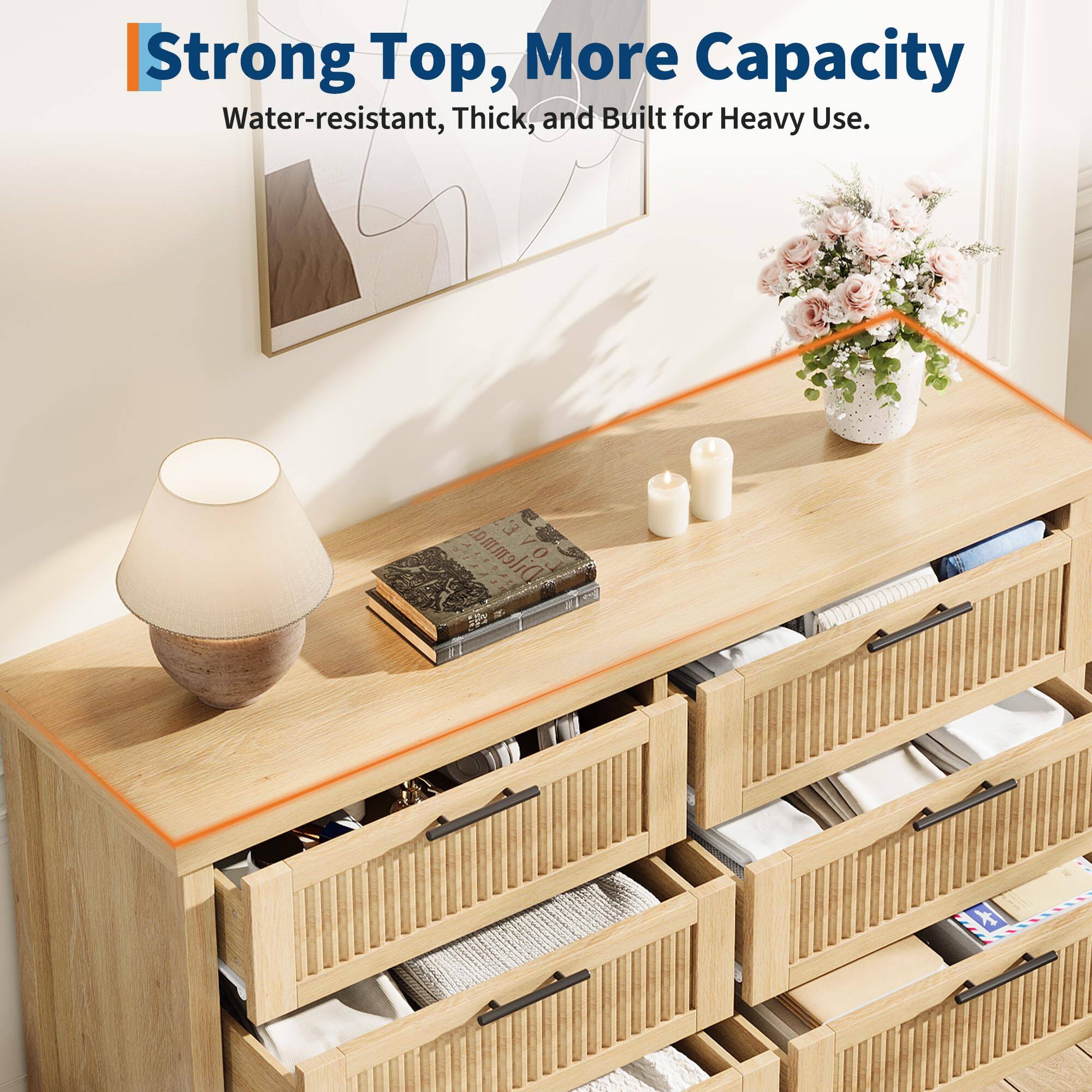 Strong Top, More Capacity  
Water-resistant, Thick, and Built for Heavy Use.