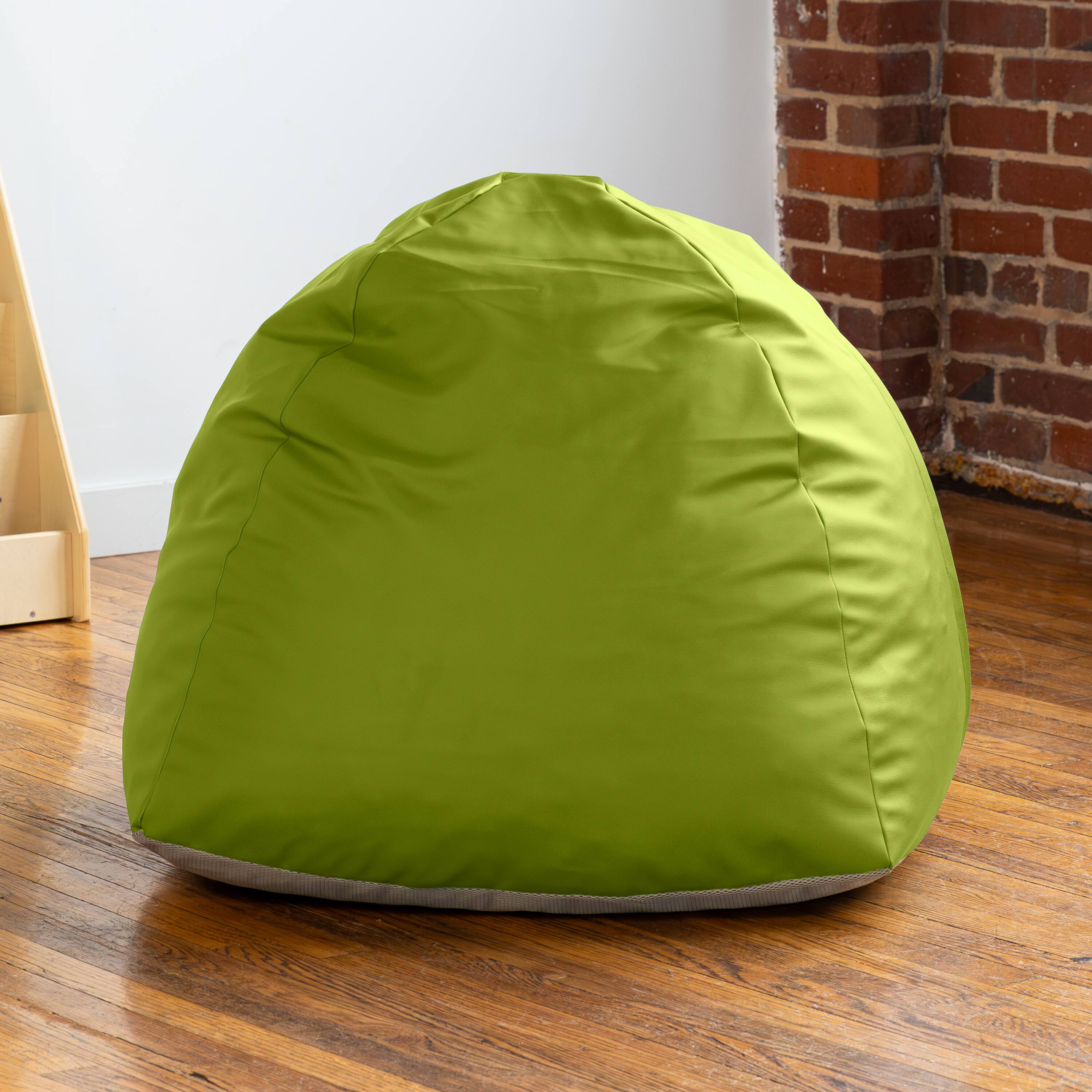 Alt View 1. Jaxx - Jaxx Gumdrop Jr. Kids Bean Bag for Early Childhood & Educational Environments, Premium Vinyl - Green - Green.