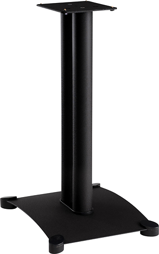 Angle View: Sanus - Steel Foundations Series Bookshelf Speaker Stands (Pair) - Black