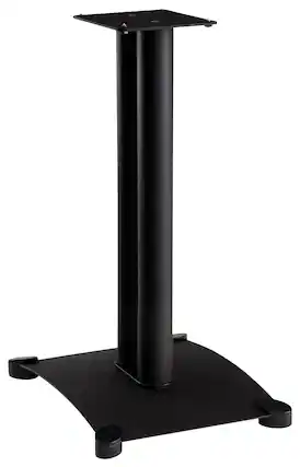 Front. Sanus - Steel Foundations Series Bookshelf Speaker Stands (Pair) - Black.