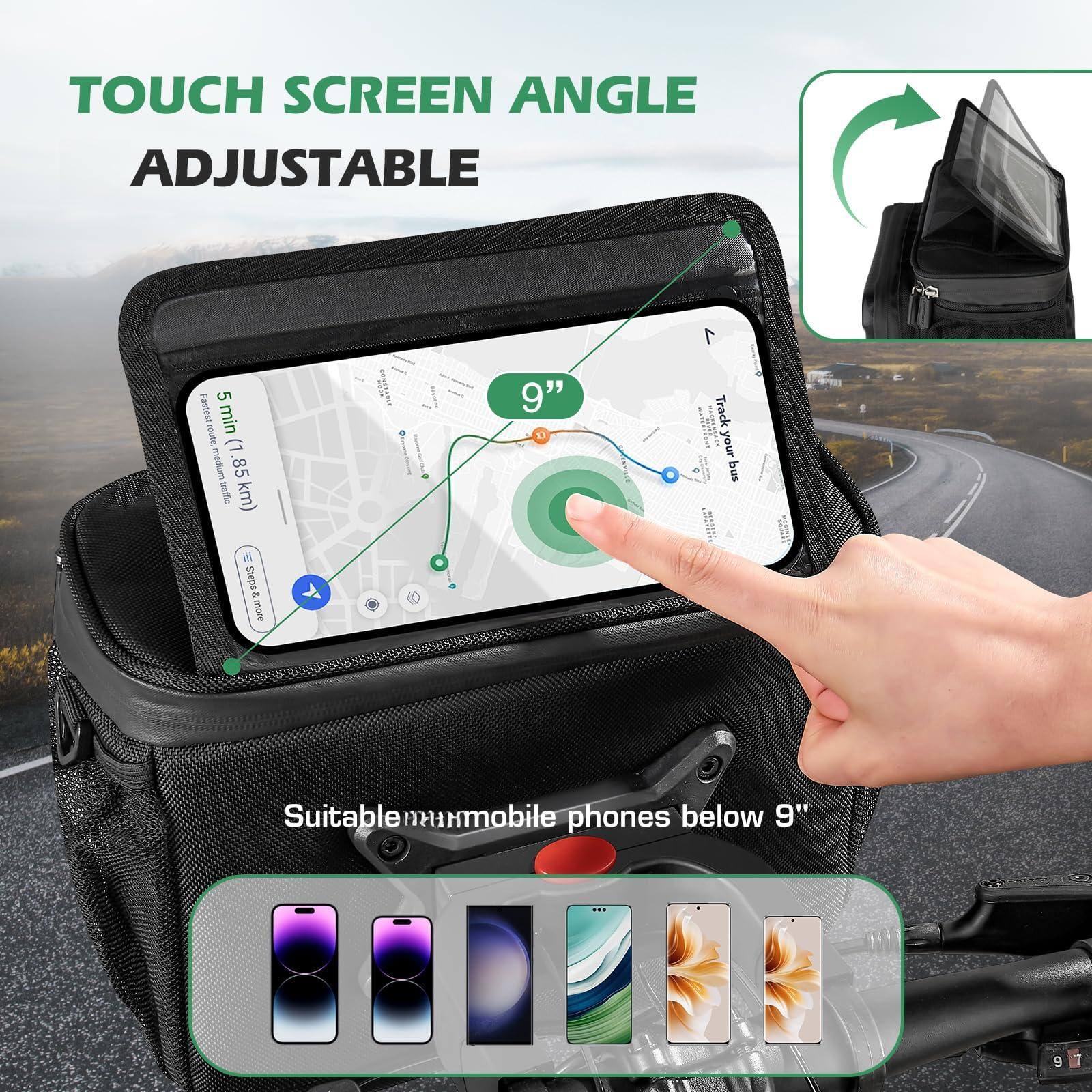 TOUCH SCREEN ANGLE ADJUSTABLE

5 min (1.85 km)  
9"  
Track your bus  
Step & move  

Suitable for mobile phones below 9"