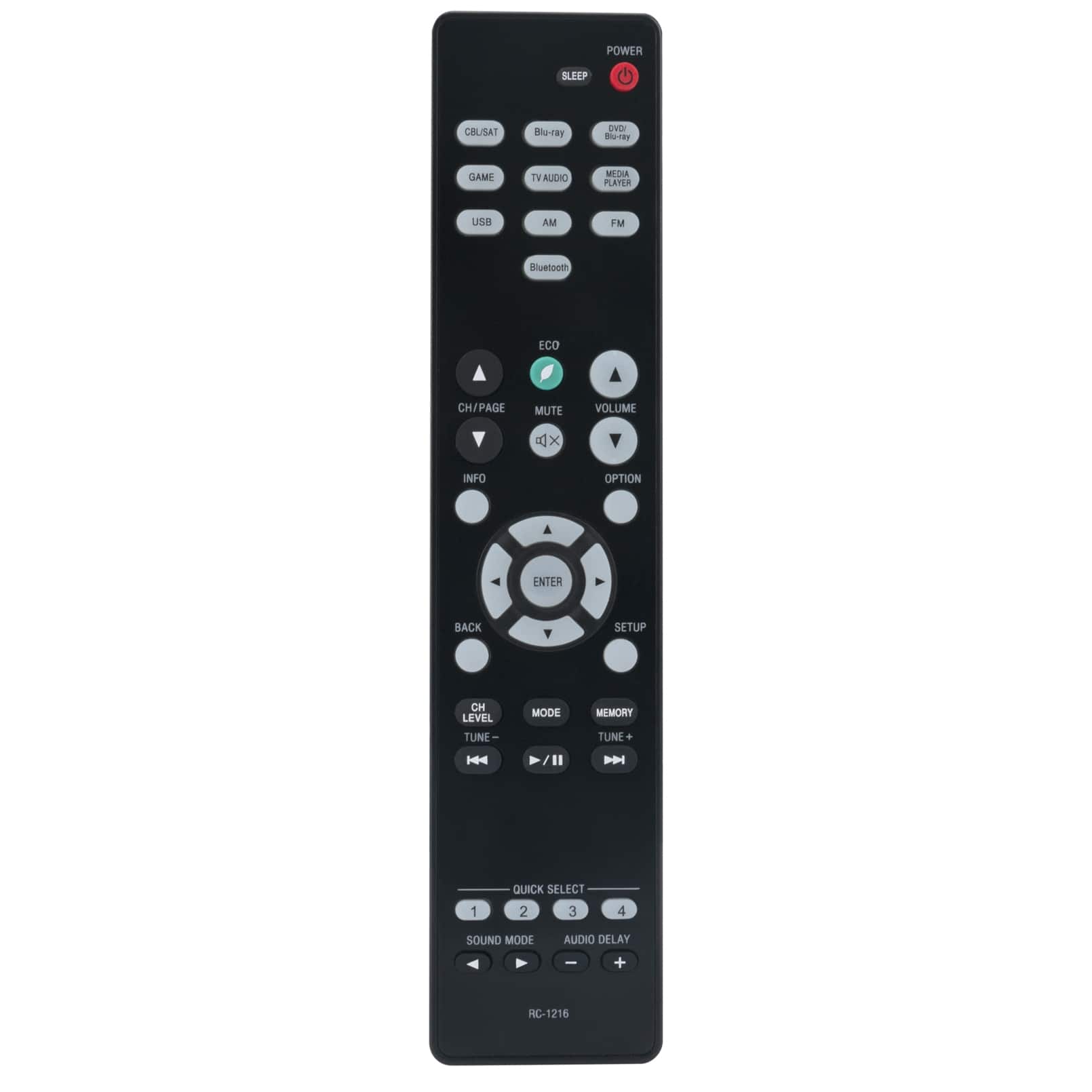 ALLIMITY - Replacement Remote Control RC-1216, Fit for Denon Receiver AVR-S530BT AVR-S540BT AVR-X550BT AVR-X540BT - Black