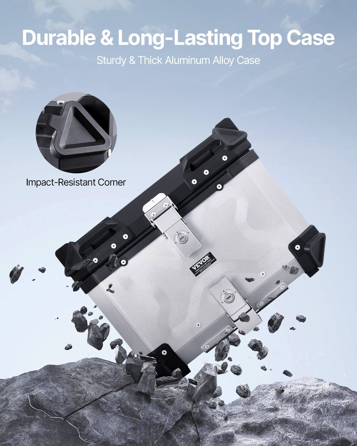 Durable & Long-Lasting Top Case  
Sturdy & Thick Aluminum Alloy Case  
Impact-Resistant Corner