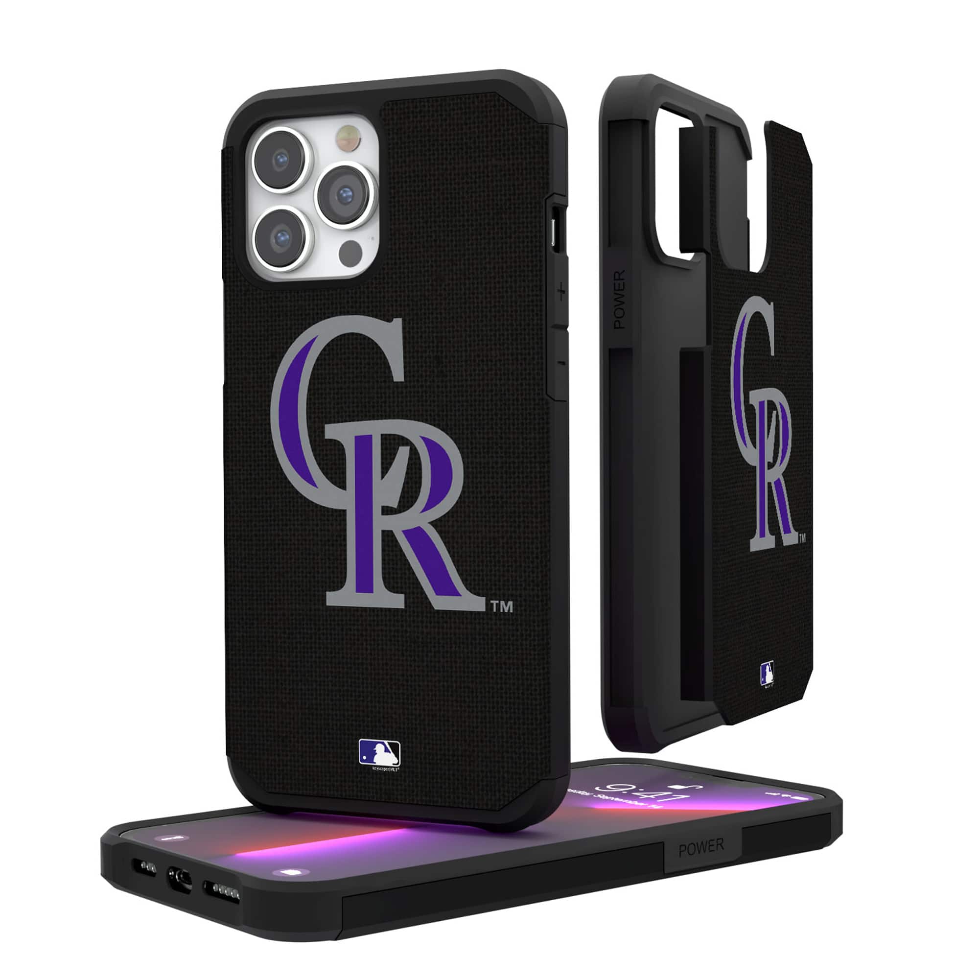 Keyscaper - MLB - Colorado Rockies iPhone Solid Design Rugged Case - 14 Plus - Multicolor