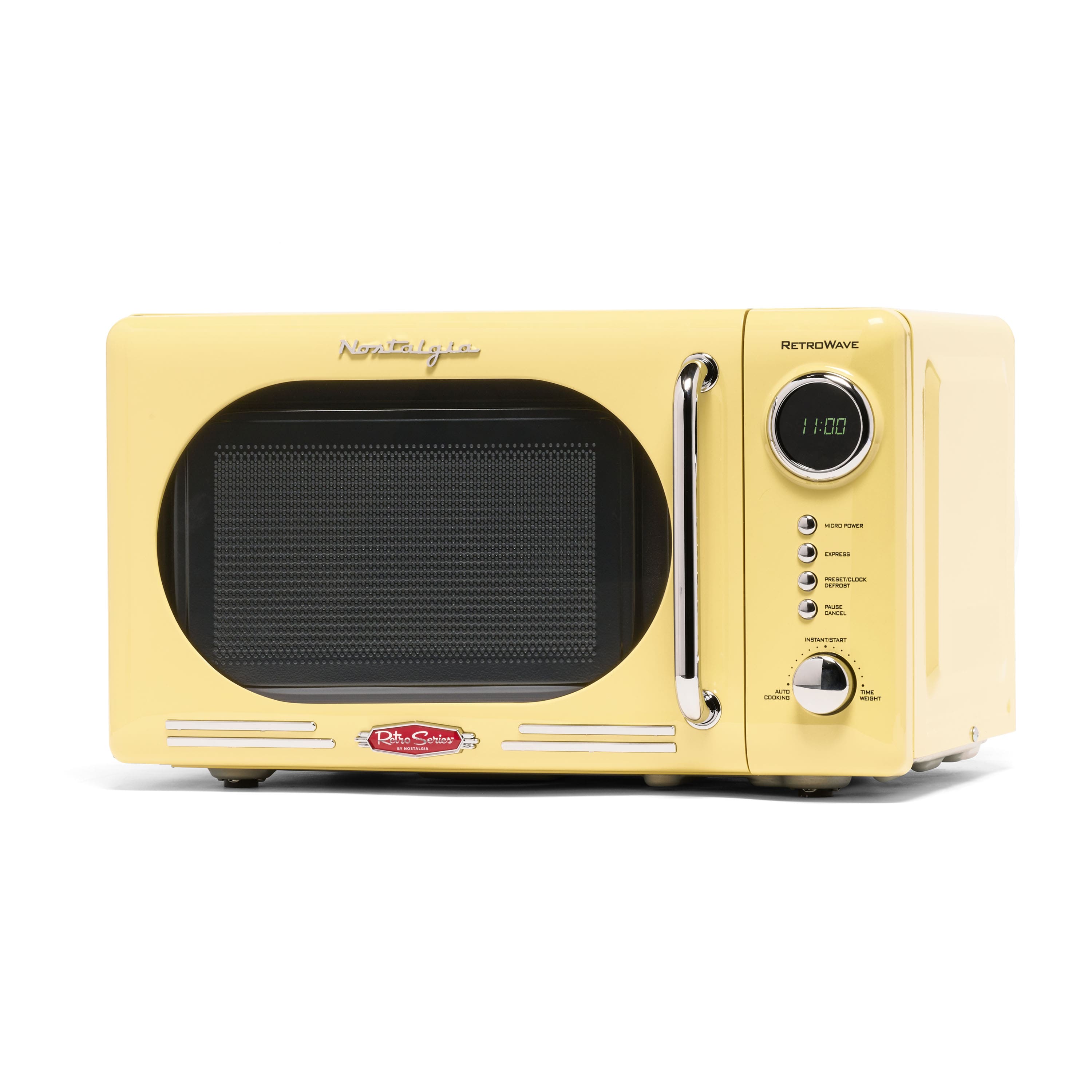 Nostalgia - Retro 0.7 cu. ft. 700-Watt Countertop Microwave Oven - Yellow